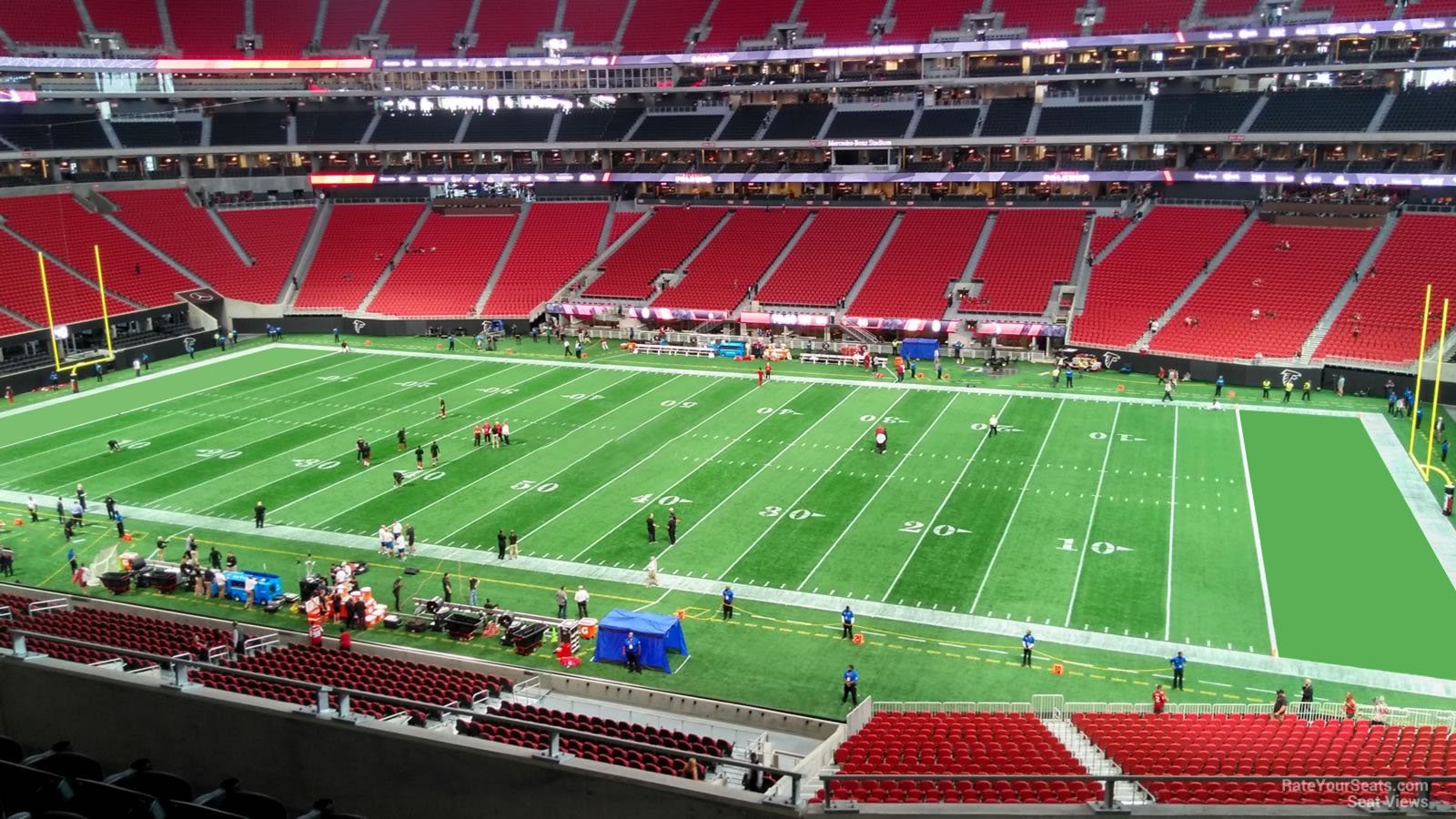 section 207, row 6 seat view  for football - mercedes-benz stadium