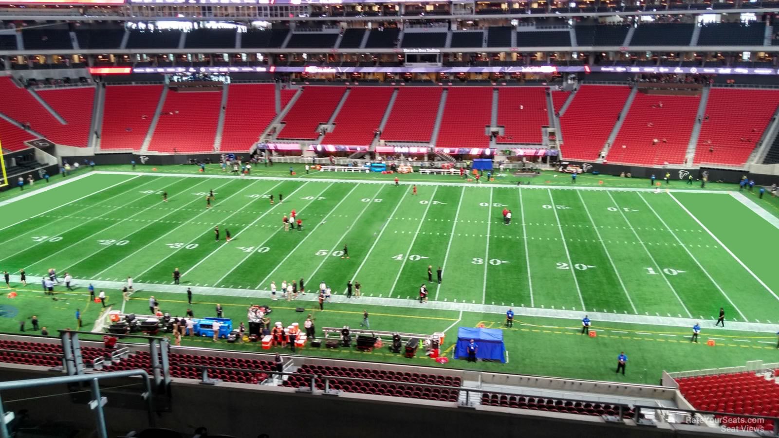 section 209, row 6 seat view  for football - mercedes-benz stadium