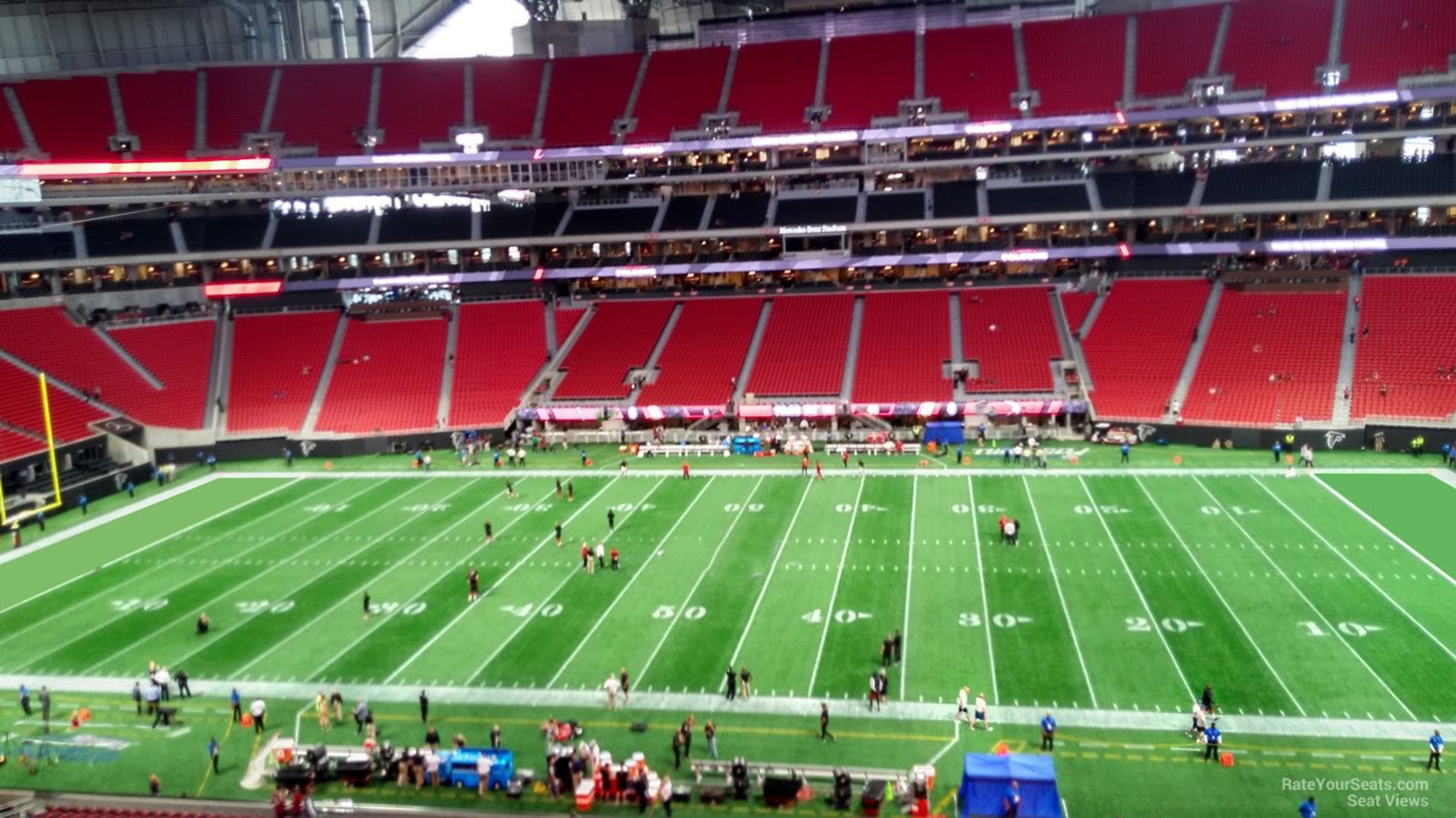 club 210, row 6 seat view  for football - mercedes-benz stadium