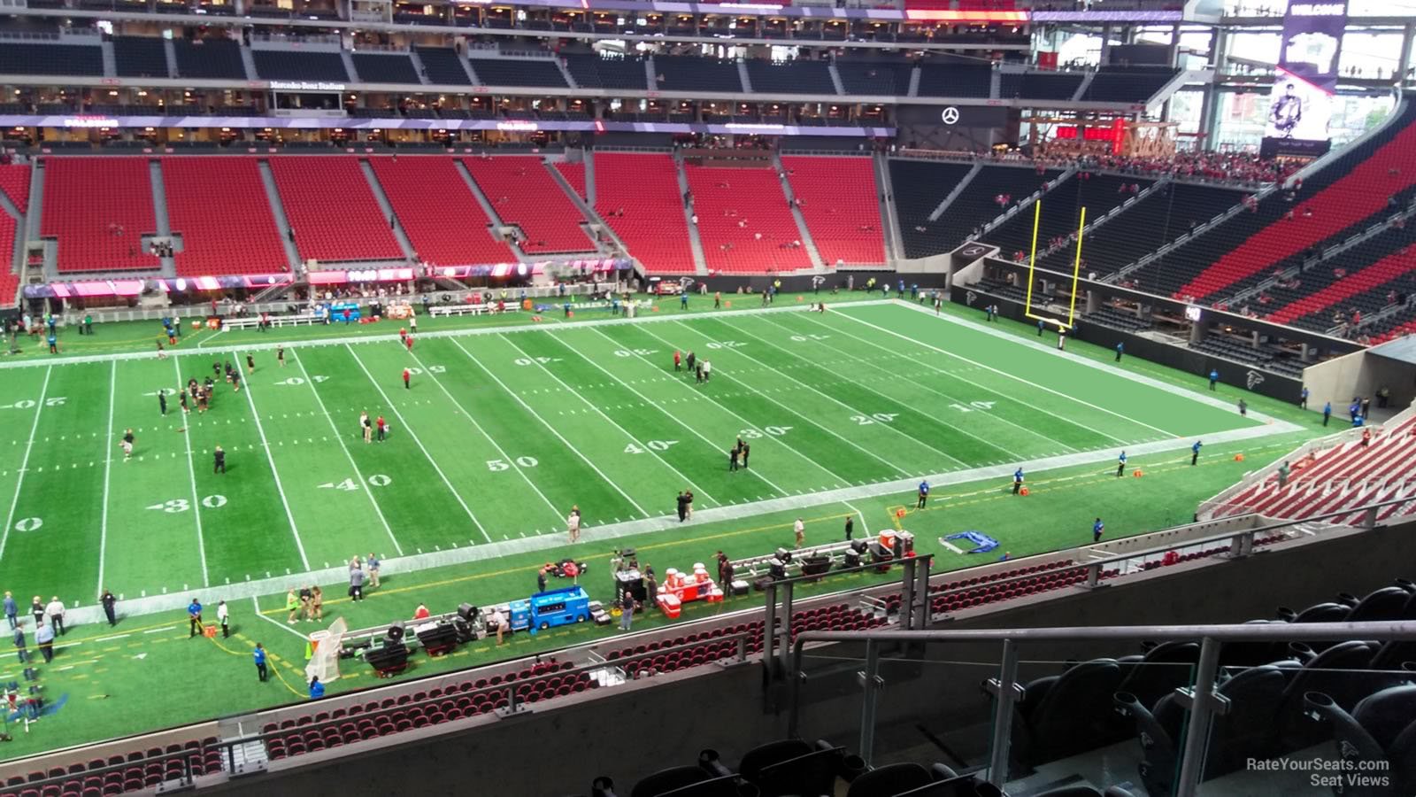 section 213, row 6 seat view  for football - mercedes-benz stadium