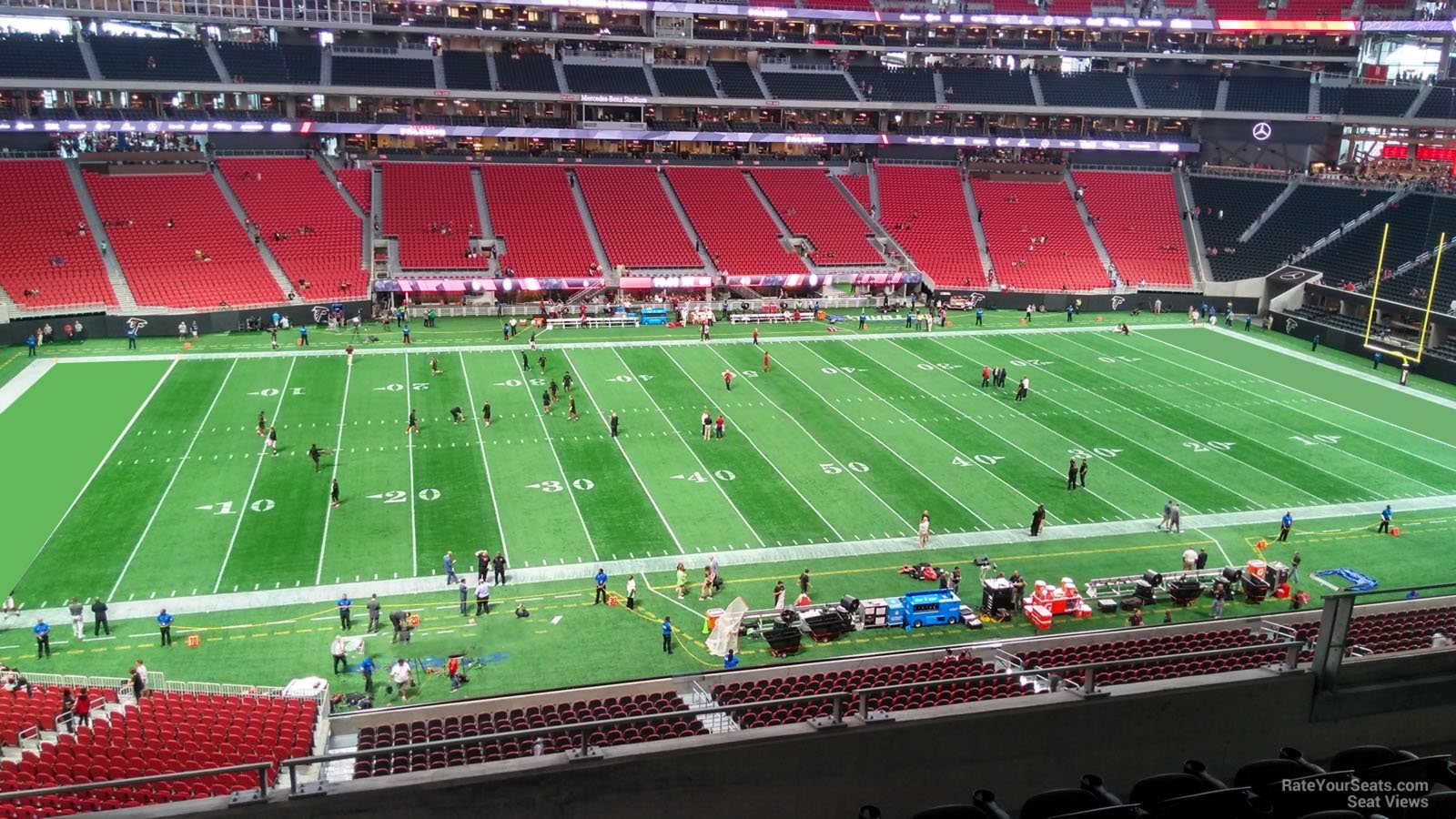 section 214, row 6 seat view  for football - mercedes-benz stadium
