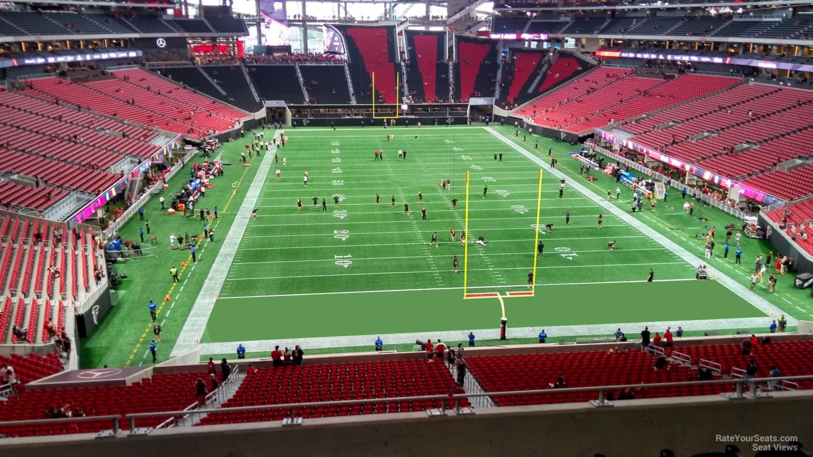 mercedes benz stadium section 225 atlanta falcons rateyourseats com mercedes benz superdome seating charts