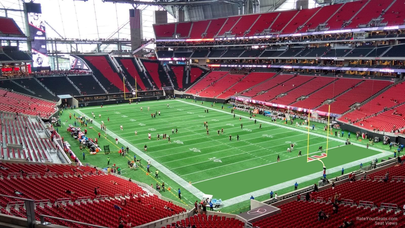 section 228, row 6 seat view  for football - mercedes-benz stadium