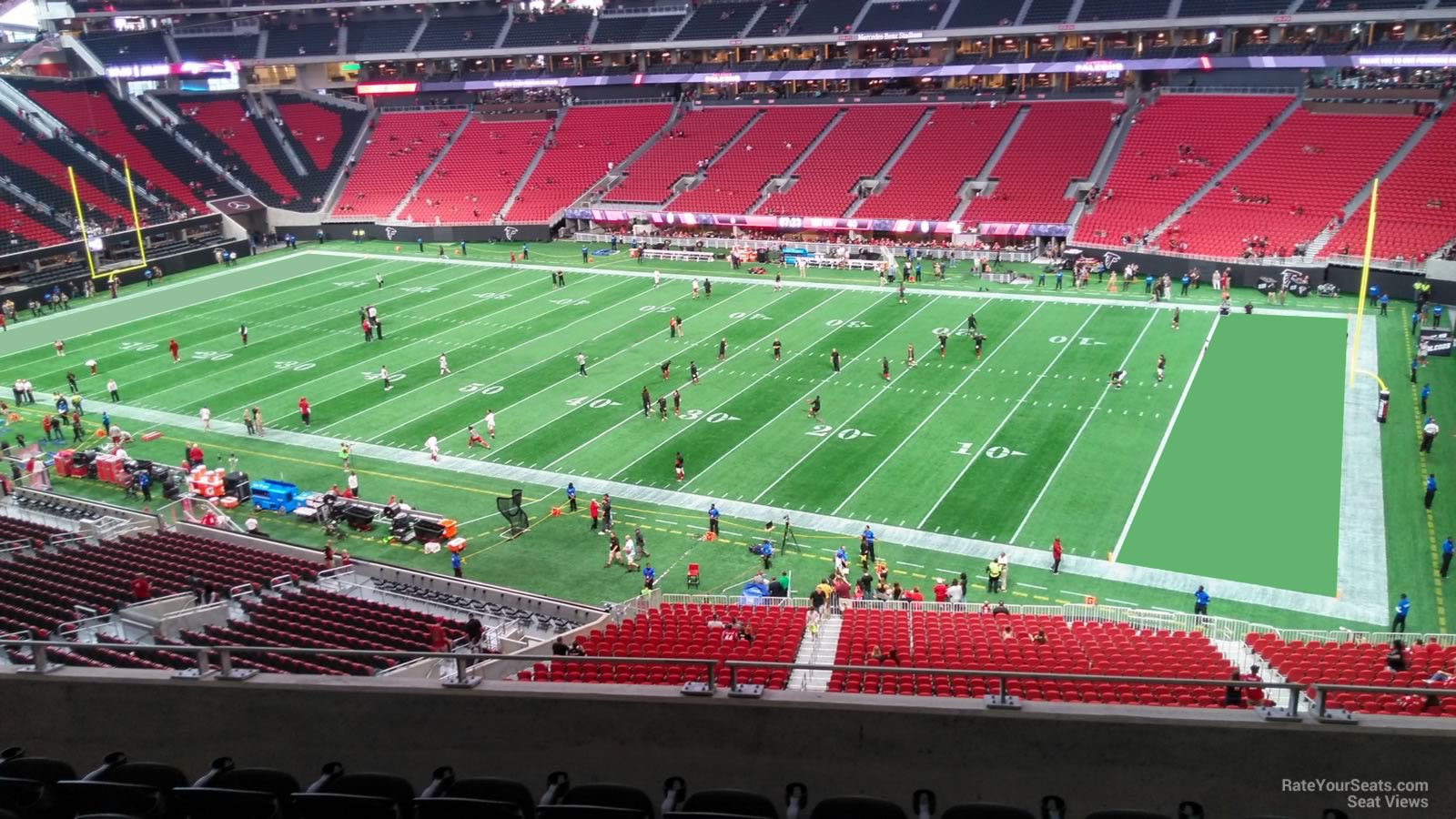 section 232, row 6 seat view  for football - mercedes-benz stadium