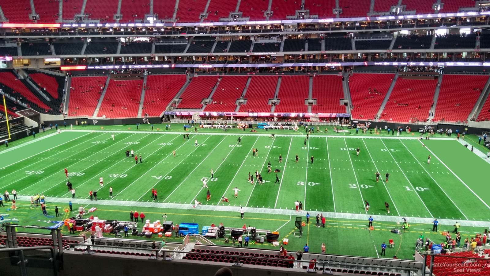 section 235, row 6 seat view  for football - mercedes-benz stadium