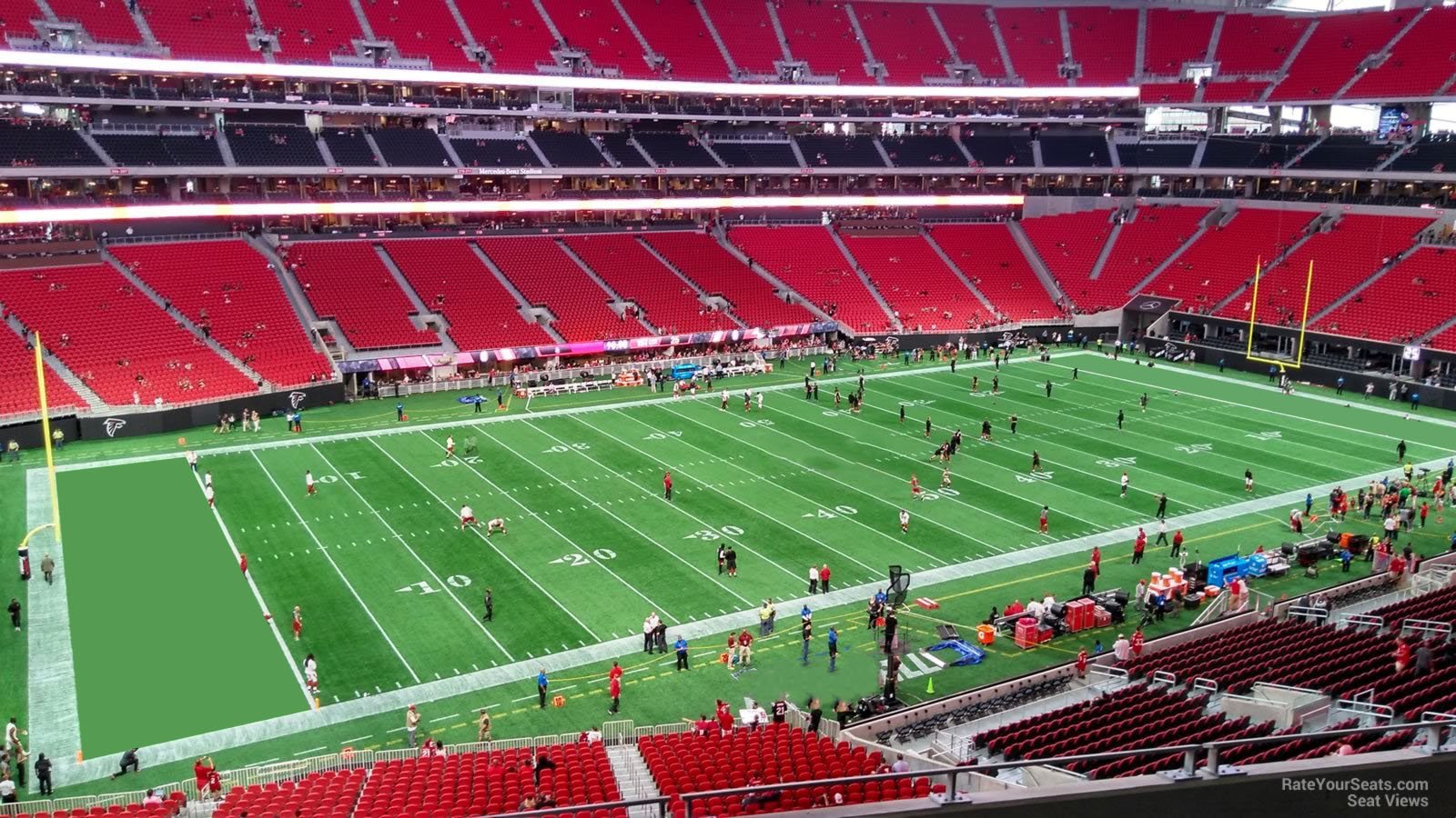 section 242, row 6 seat view  for football - mercedes-benz stadium