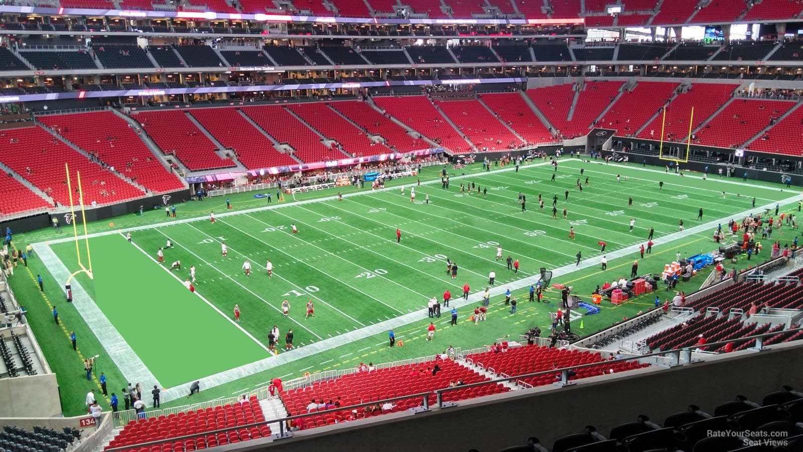 section 243, row 6 seat view  for football - mercedes-benz stadium