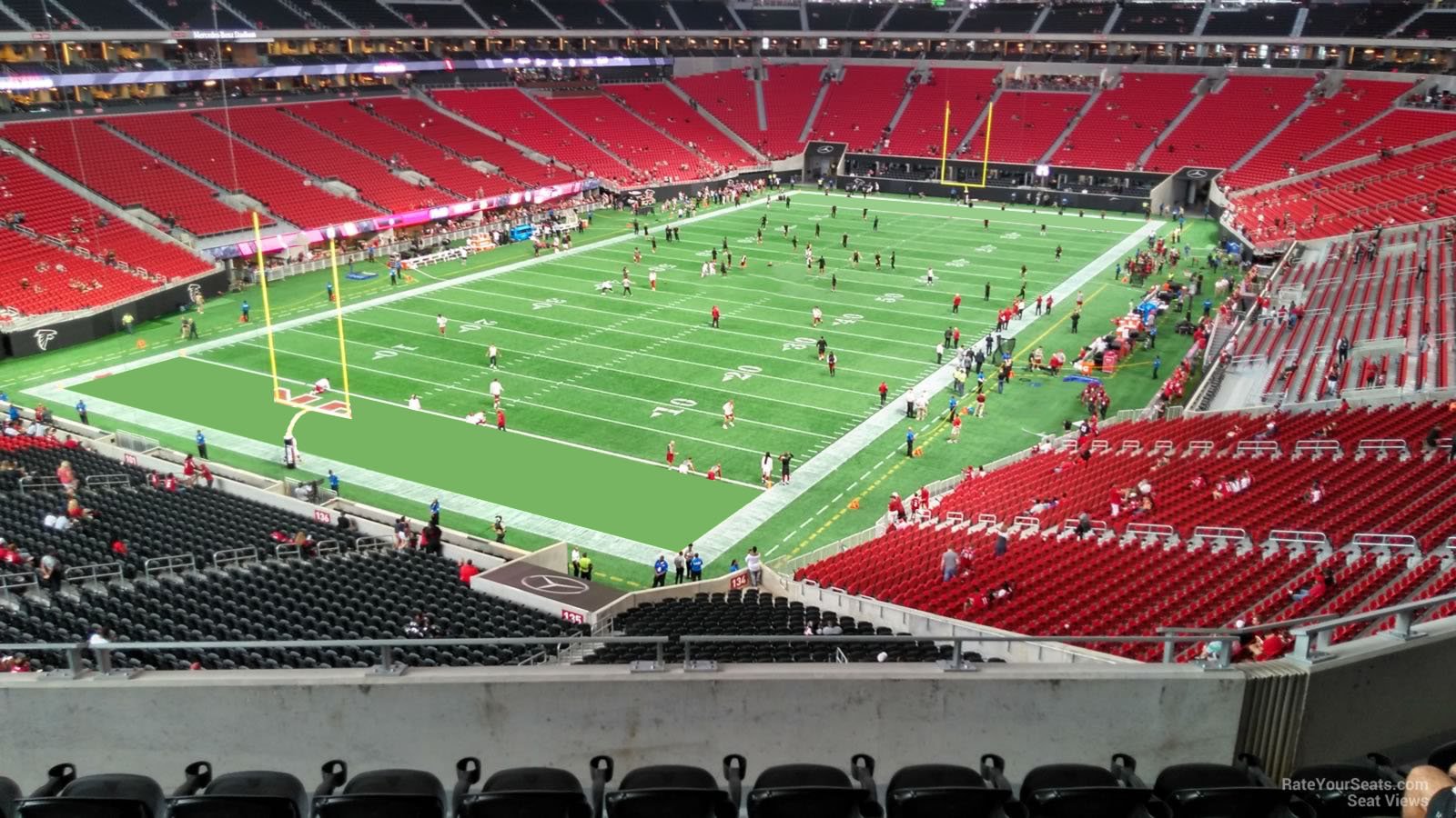 section 246, row 6 seat view  for football - mercedes-benz stadium