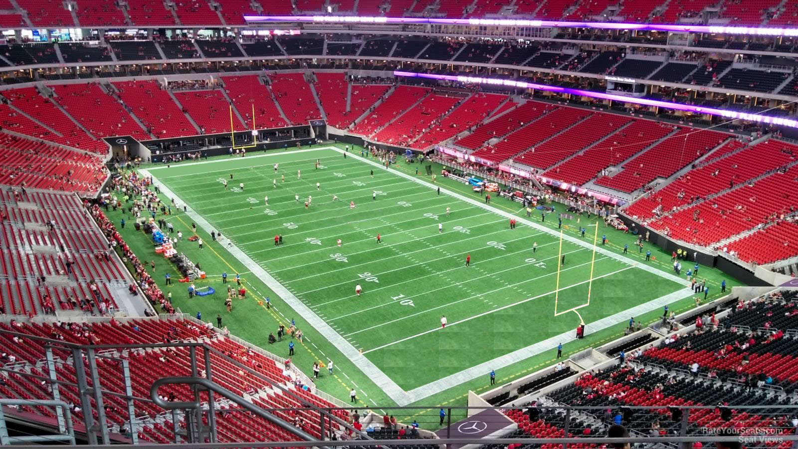 section 302, row 7 seat view  for football - mercedes-benz stadium