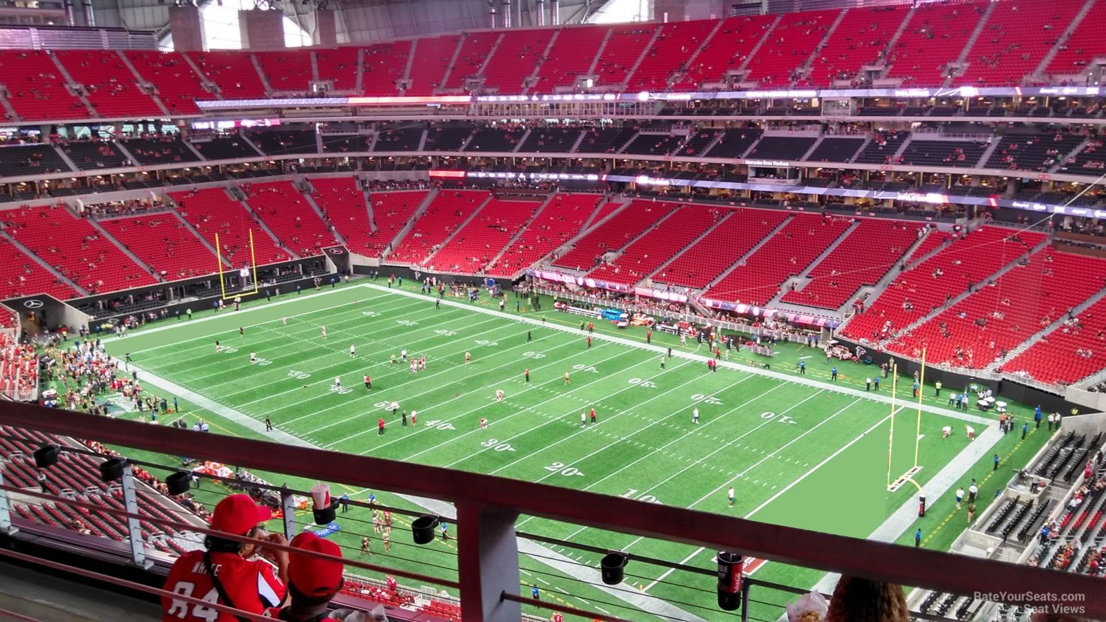 section 305, row 4 seat view  for football - mercedes-benz stadium