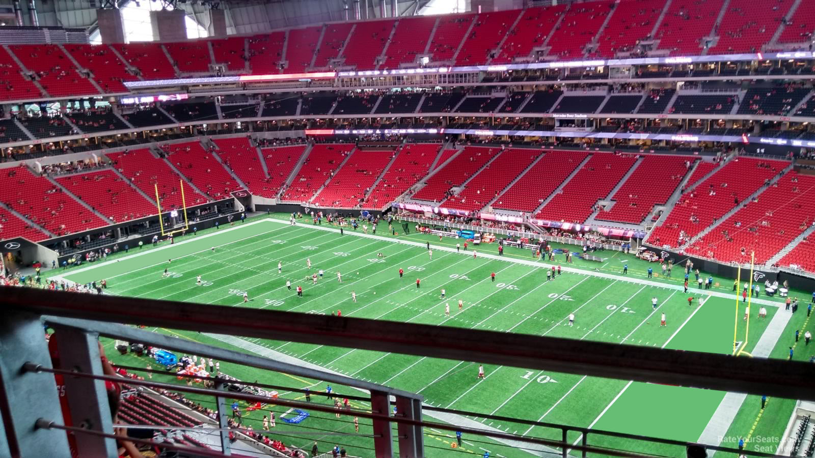 section 306, row 4 seat view  for football - mercedes-benz stadium