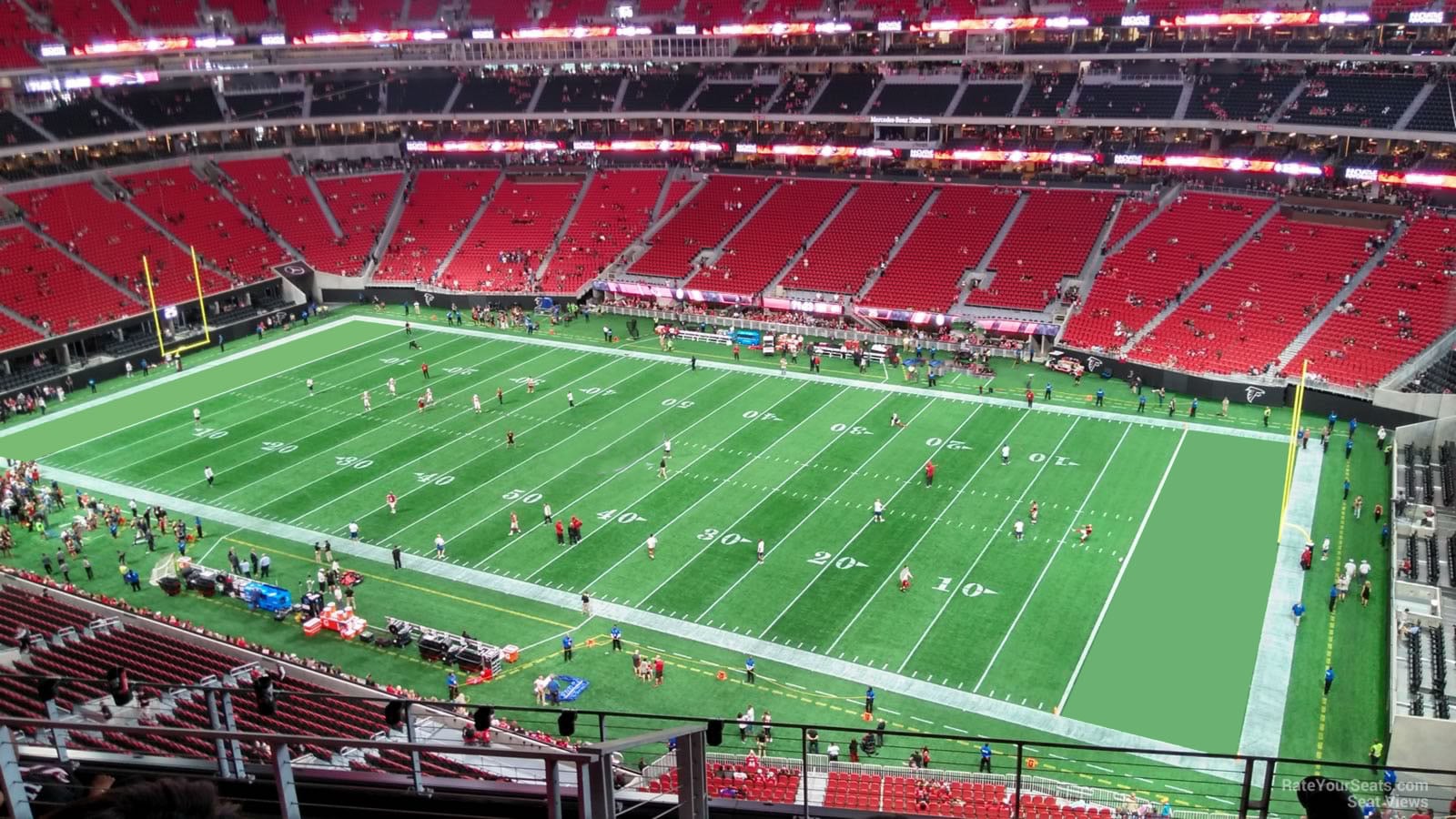 section 307, row 7 seat view  for football - mercedes-benz stadium