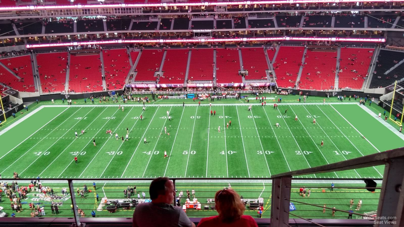 section 311, row 4 seat view  for football - mercedes-benz stadium