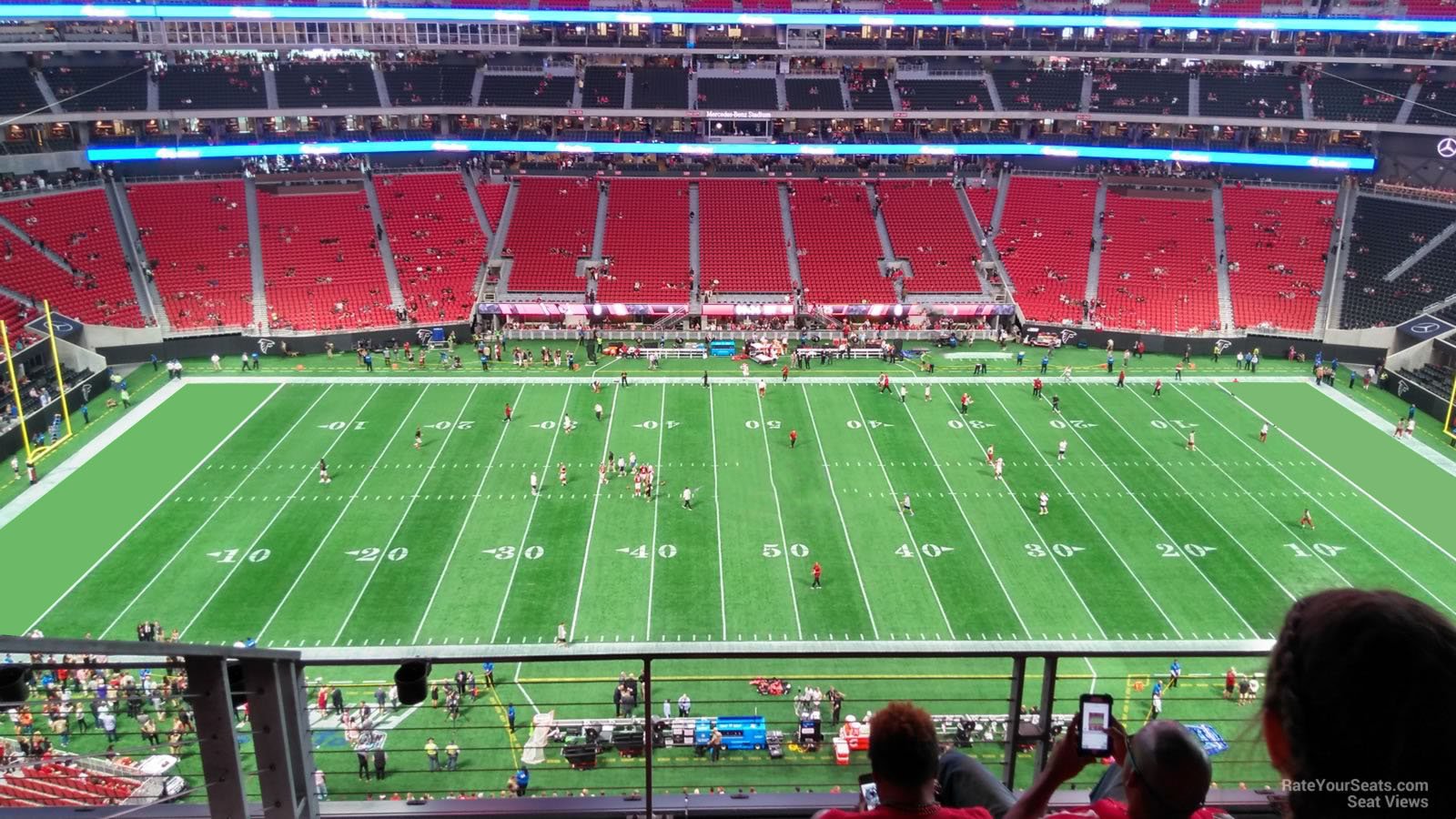 section 312, row 4 seat view  for football - mercedes-benz stadium