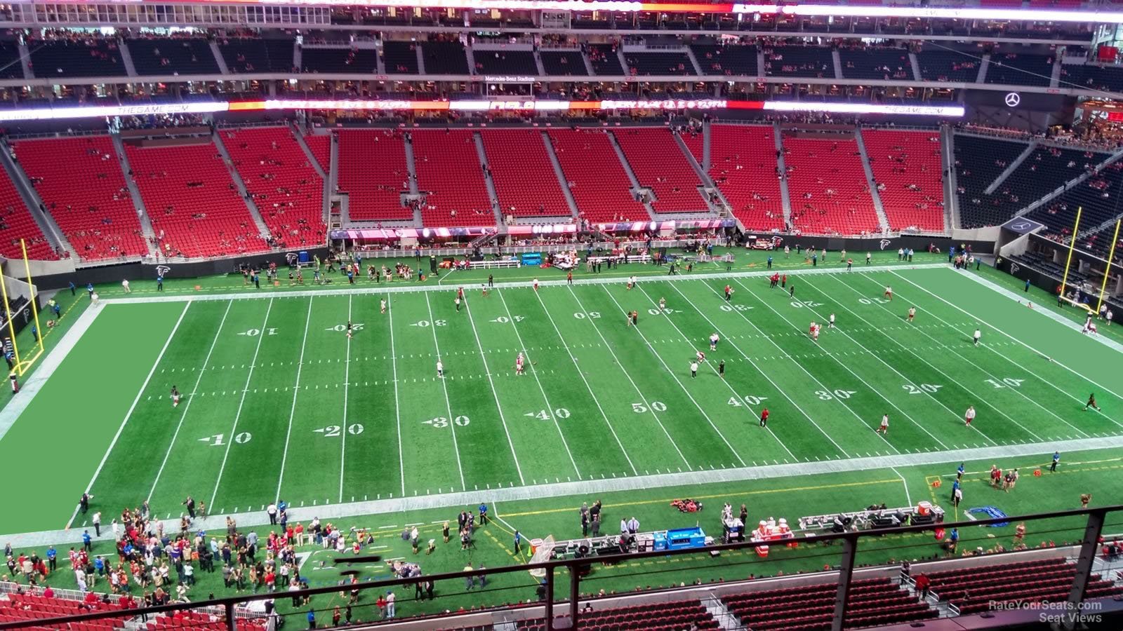 section 313, row 4 seat view  for football - mercedes-benz stadium