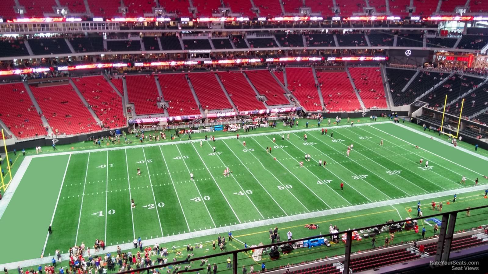 section 314, row 4 seat view  for football - mercedes-benz stadium