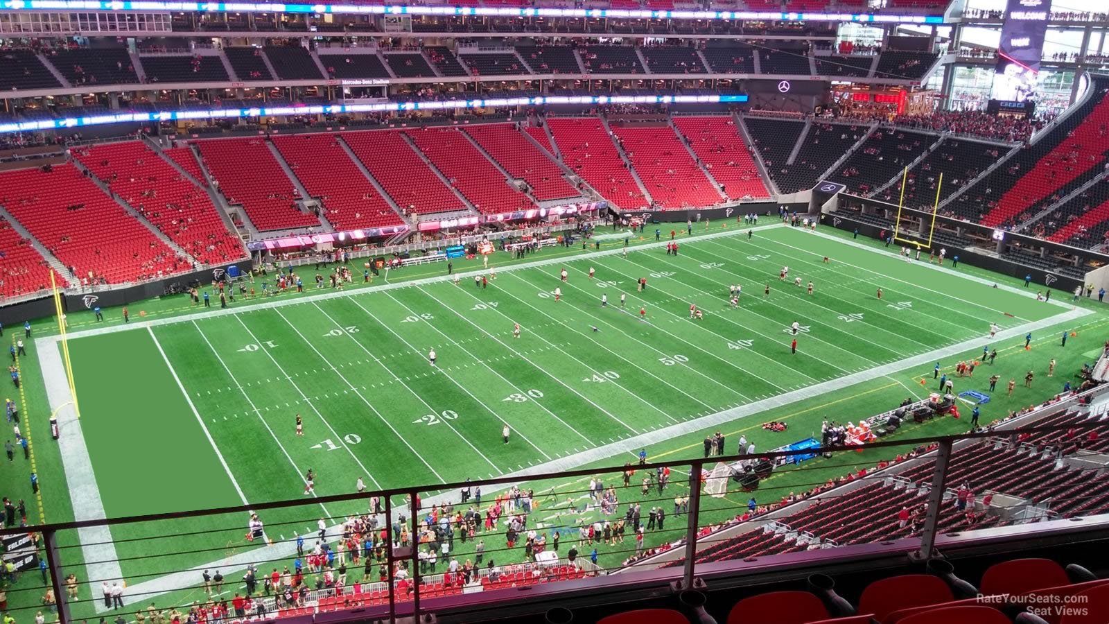 section 316, row 4 seat view  for football - mercedes-benz stadium