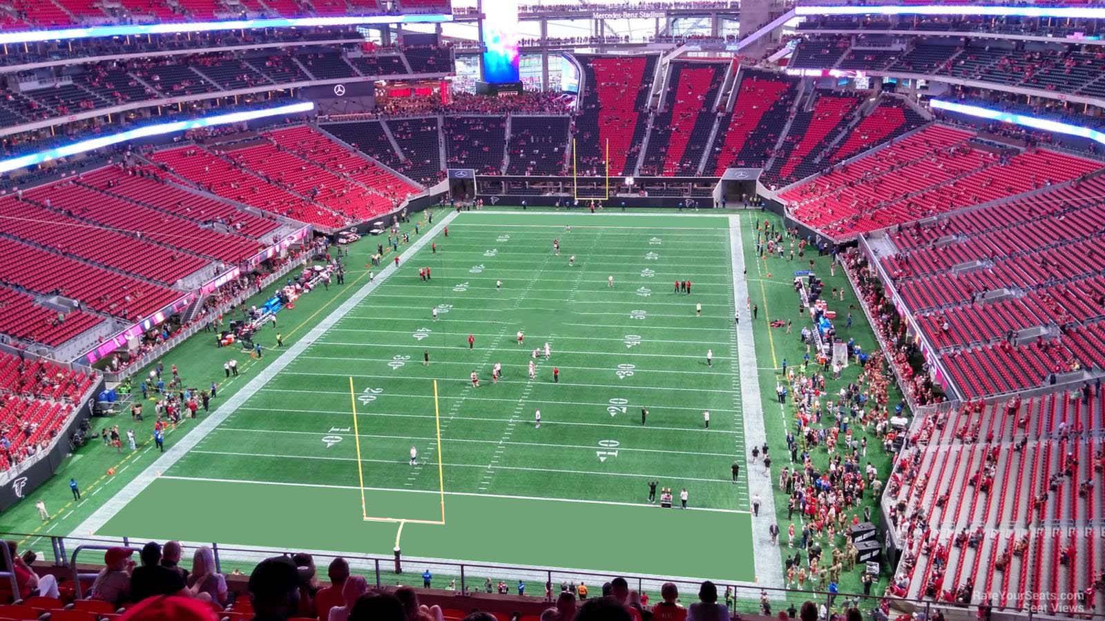 section 324, row 12 seat view  for football - mercedes-benz stadium