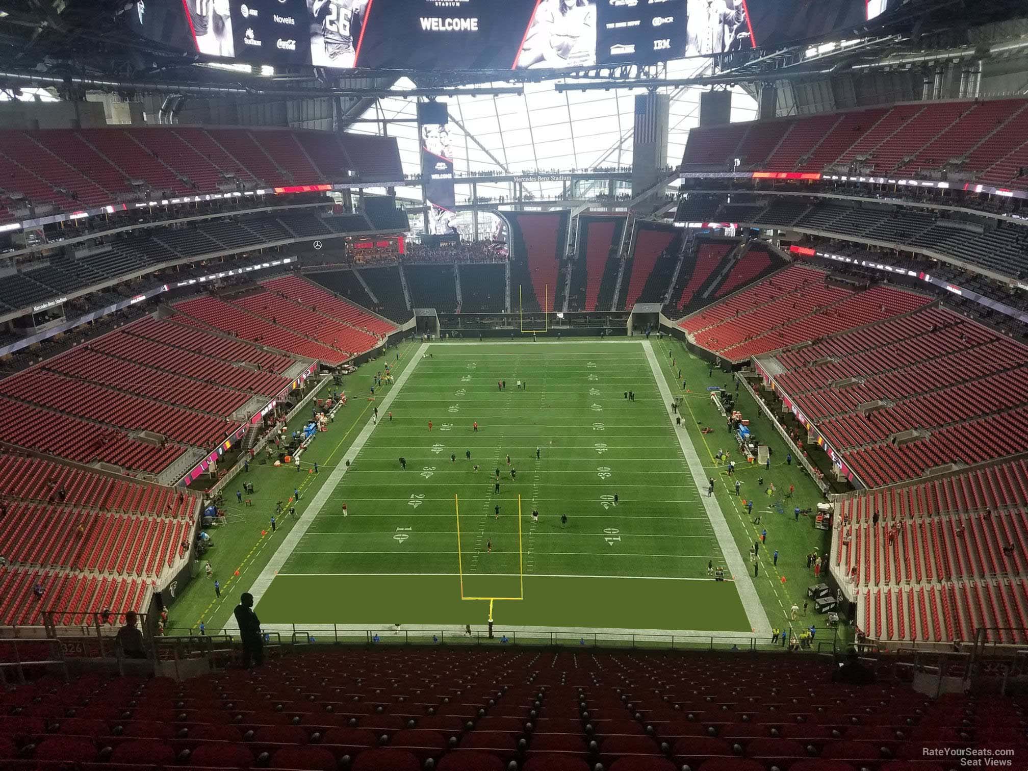 mercedes benz stadium section 325 atlanta falcons atlanta falcons interactive seating chart
