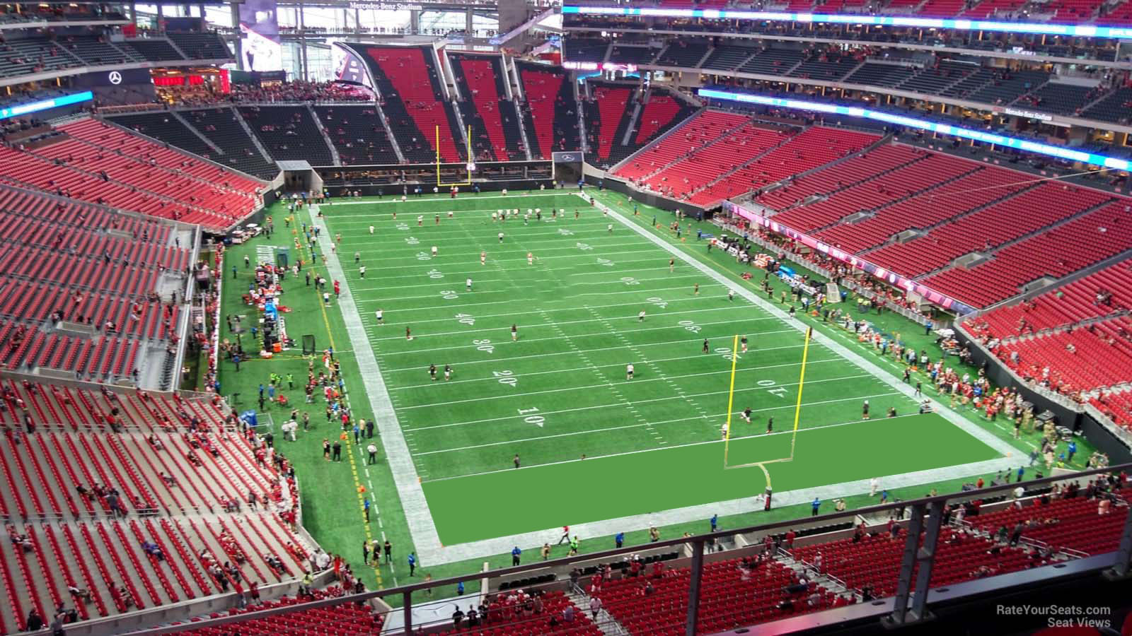 section 328, row 4 seat view  for football - mercedes-benz stadium