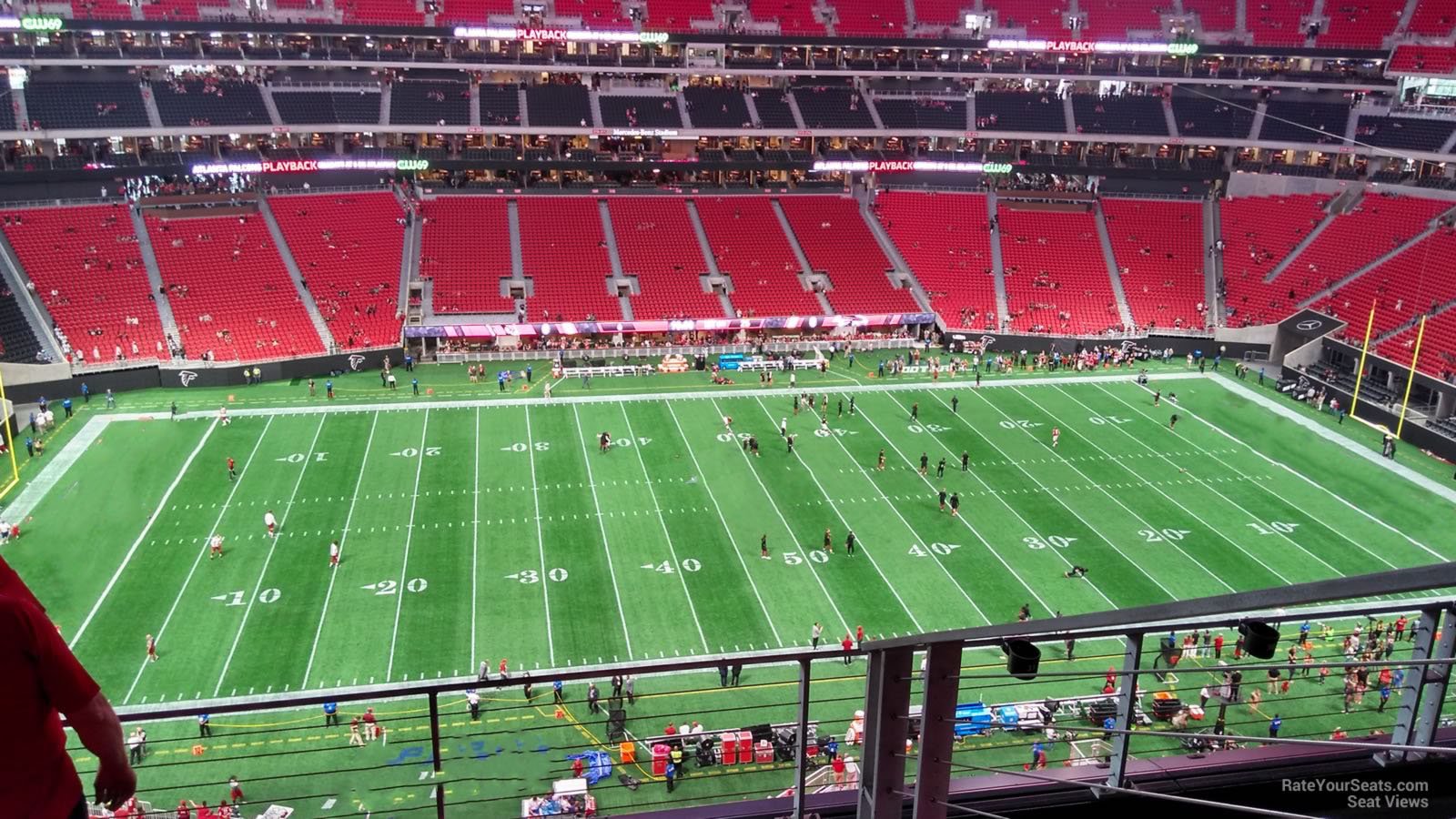 section 341, row 4 seat view  for football - mercedes-benz stadium