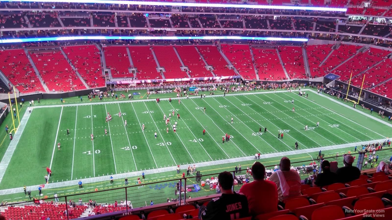section 342, row 7 seat view  for football - mercedes-benz stadium