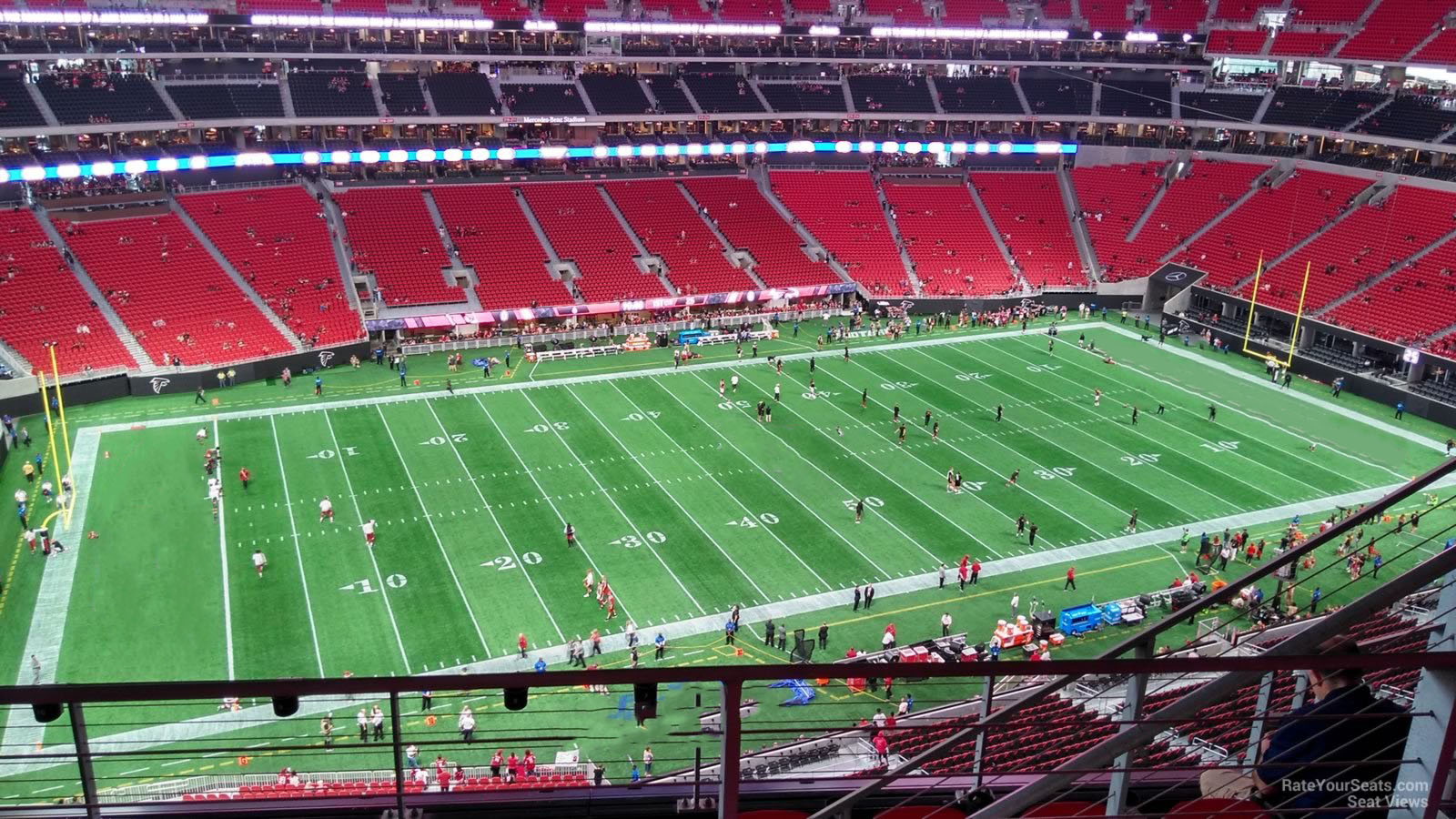 section 343, row 5 seat view  for football - mercedes-benz stadium