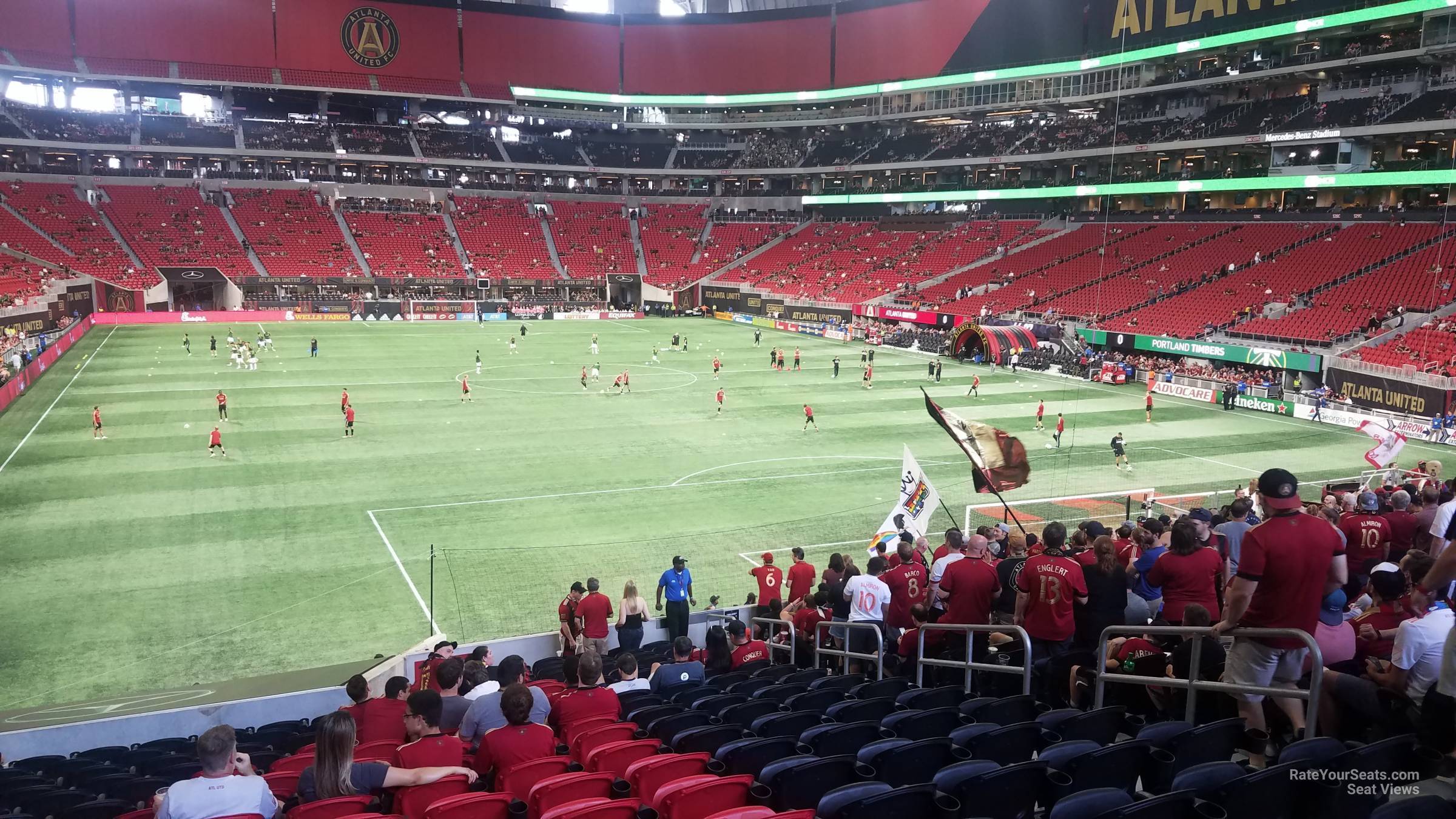 section 103, row 30 seat view  for soccer - mercedes-benz stadium