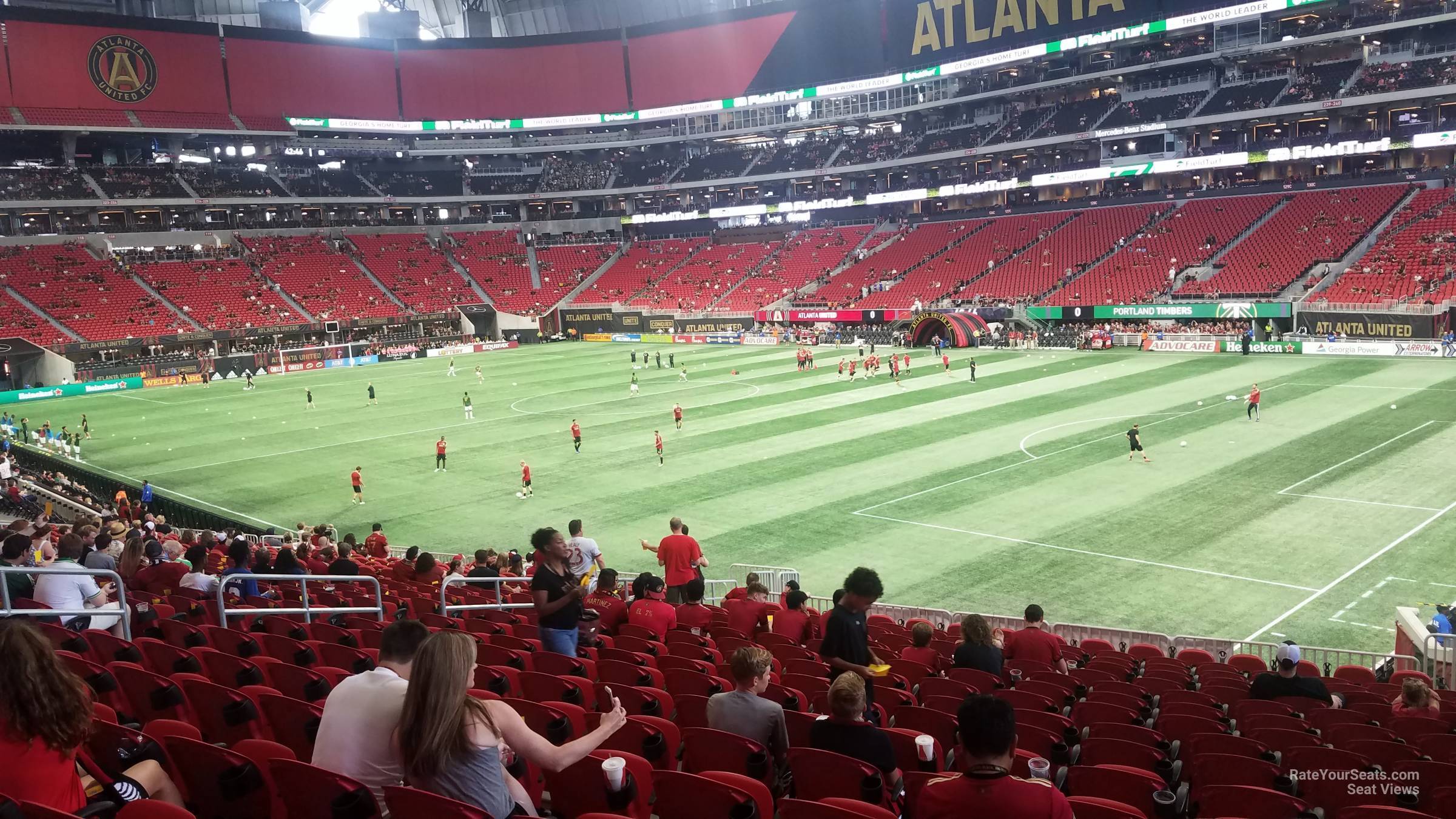 section 105, row 30 seat view  for soccer - mercedes-benz stadium
