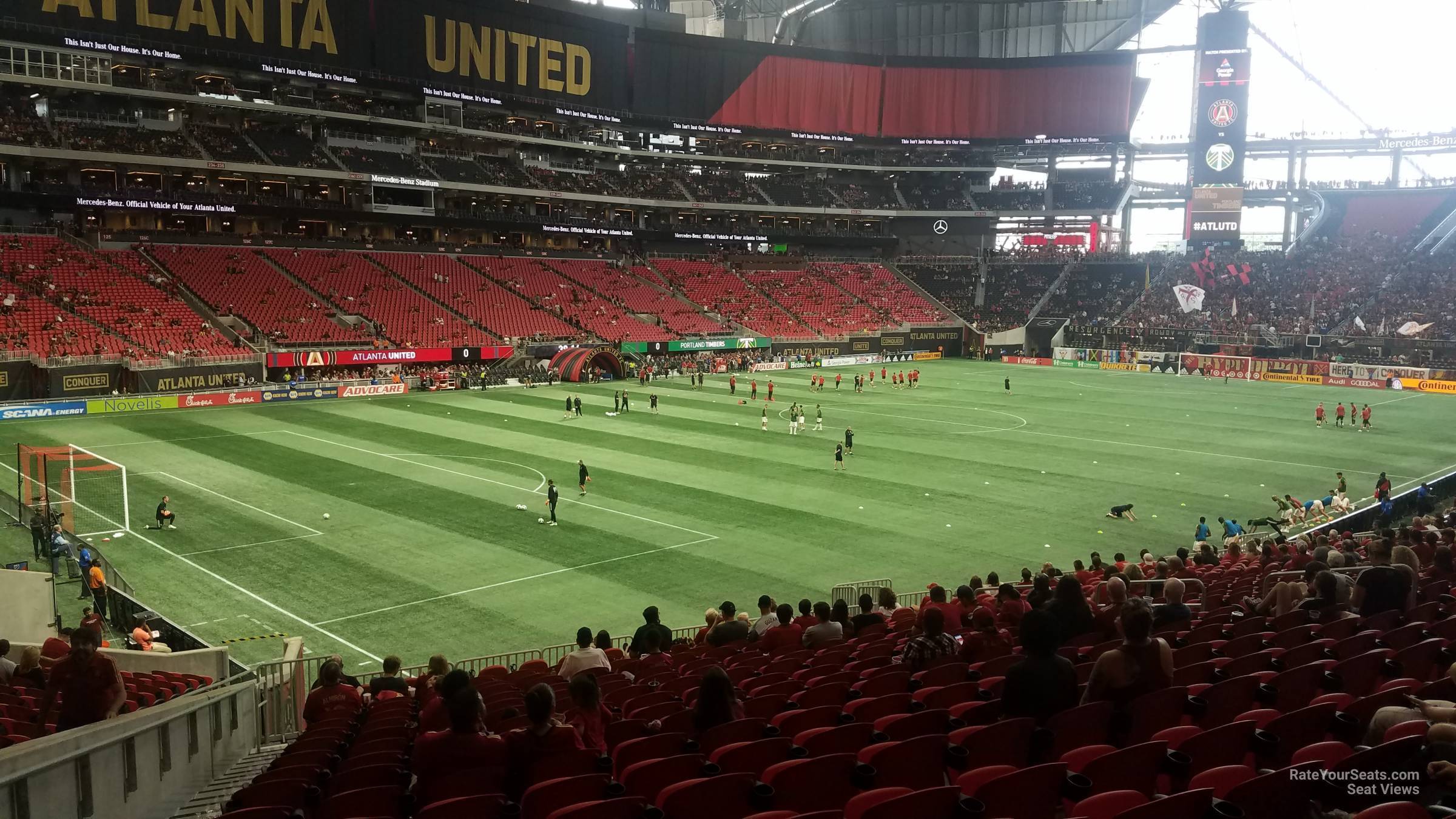 section 115, row 30 seat view  for soccer - mercedes-benz stadium