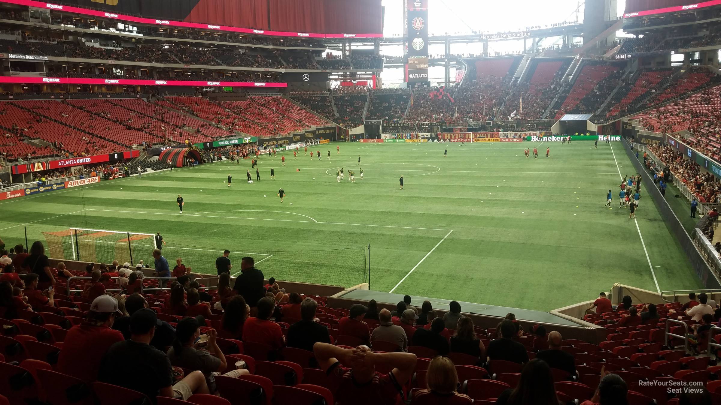 section 117, row 30 seat view  for soccer - mercedes-benz stadium