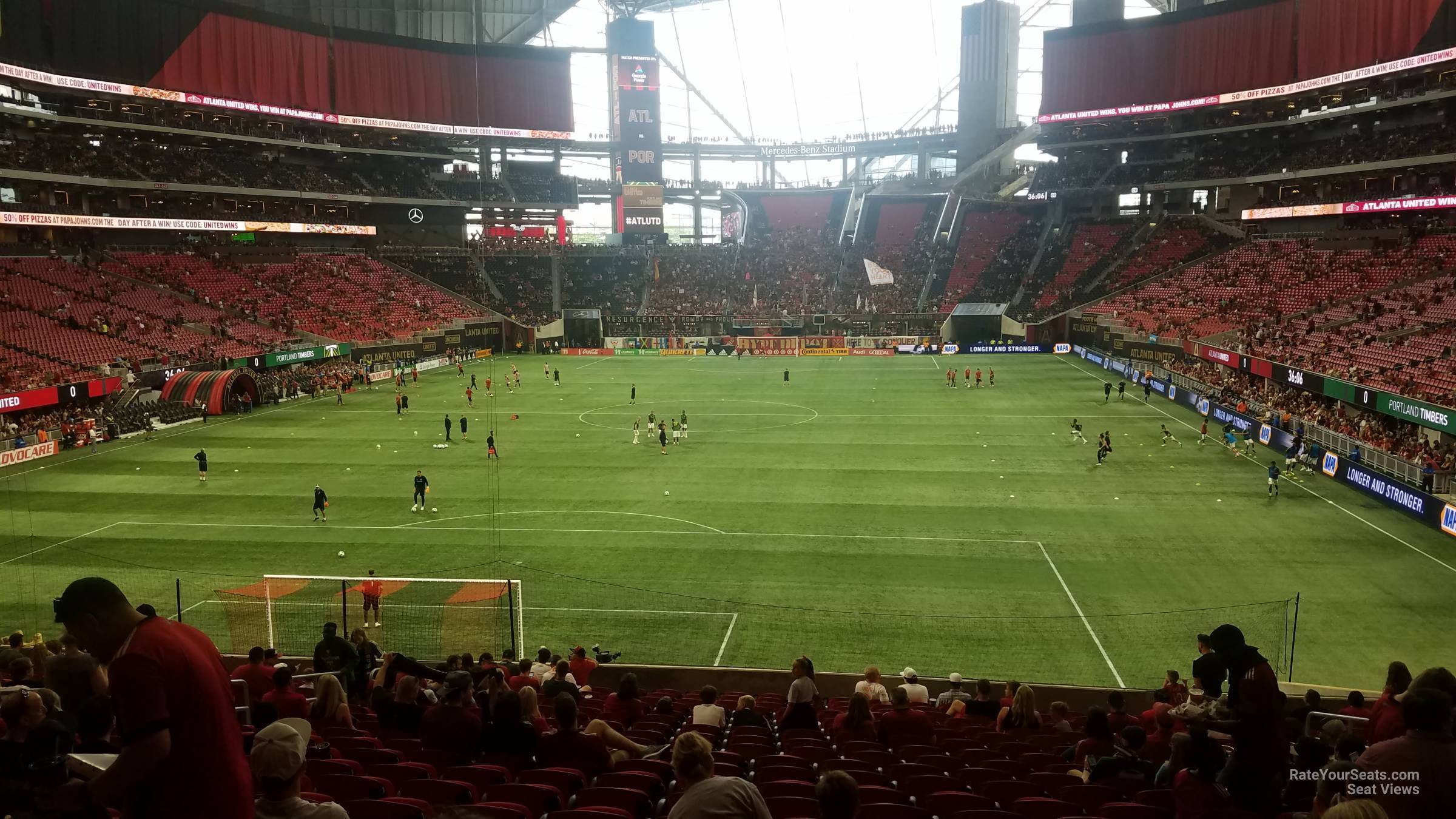 section 118, row 30 seat view  for soccer - mercedes-benz stadium