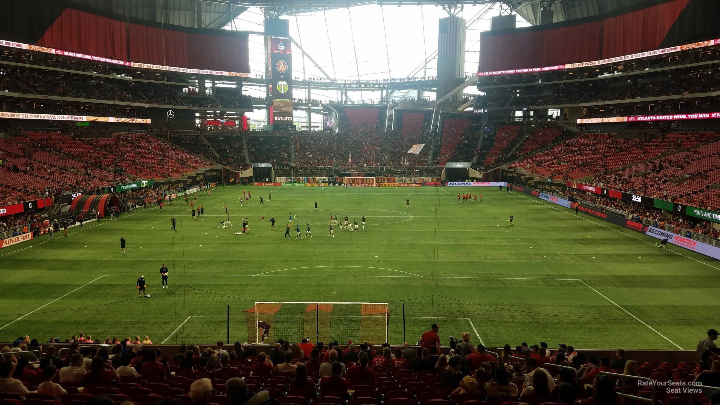 section 119, row 30 seat view  for soccer - mercedes-benz stadium