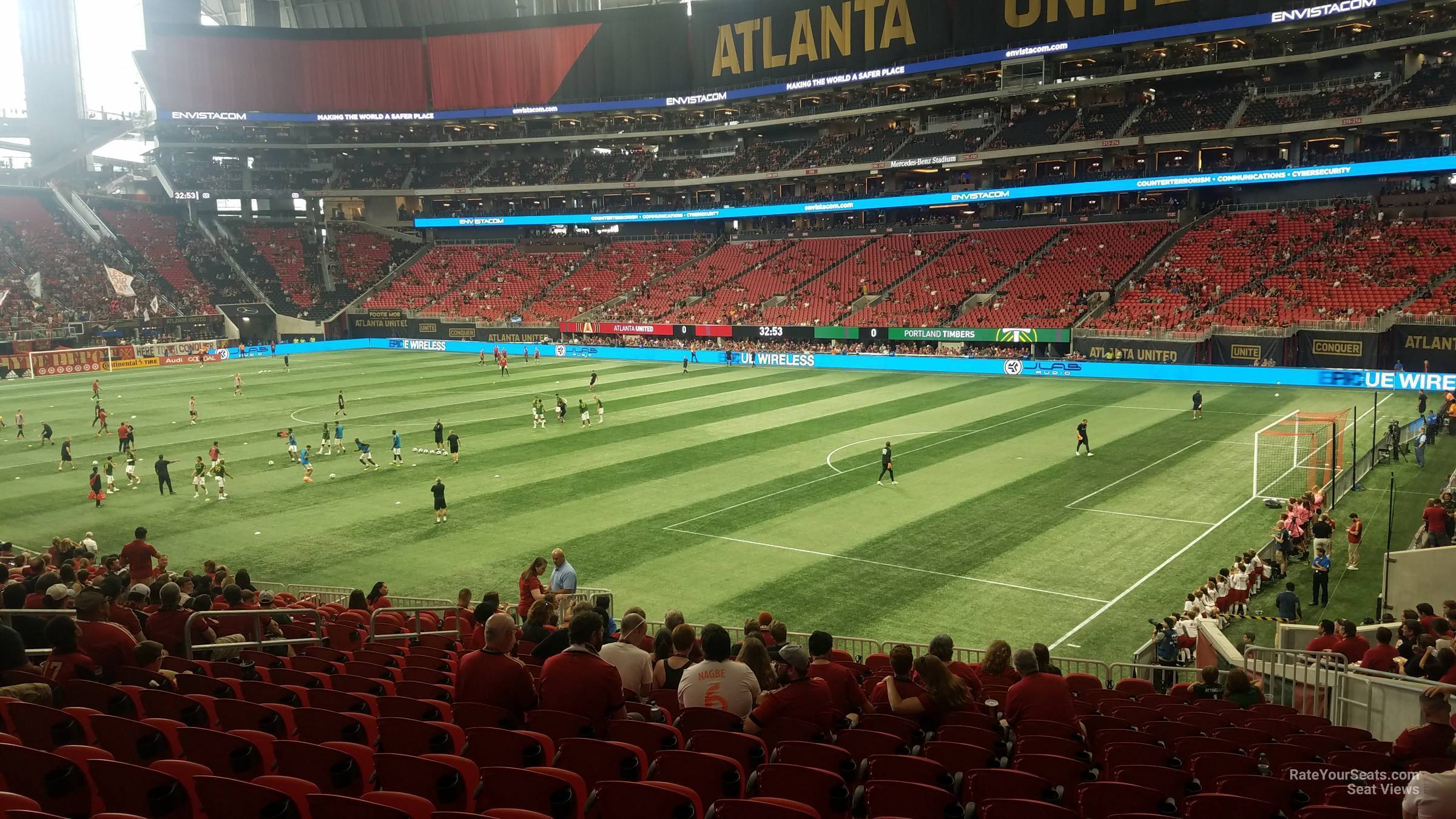 section 123, row 30 seat view  for soccer - mercedes-benz stadium