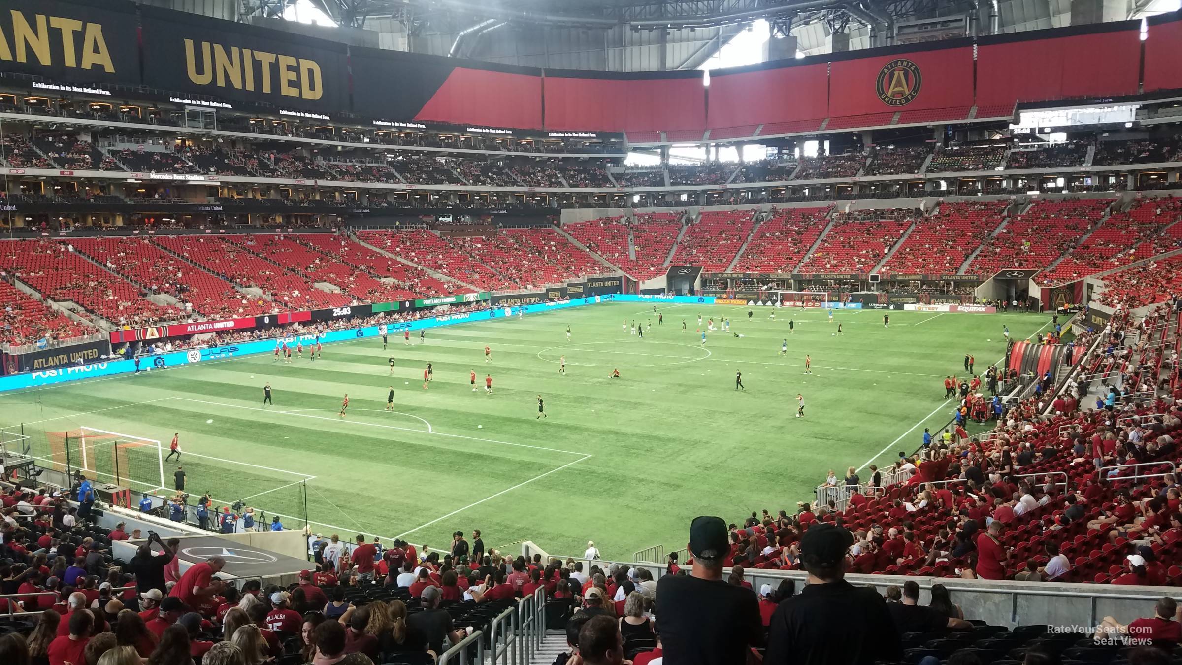 section 134, row 40 seat view  for soccer - mercedes-benz stadium