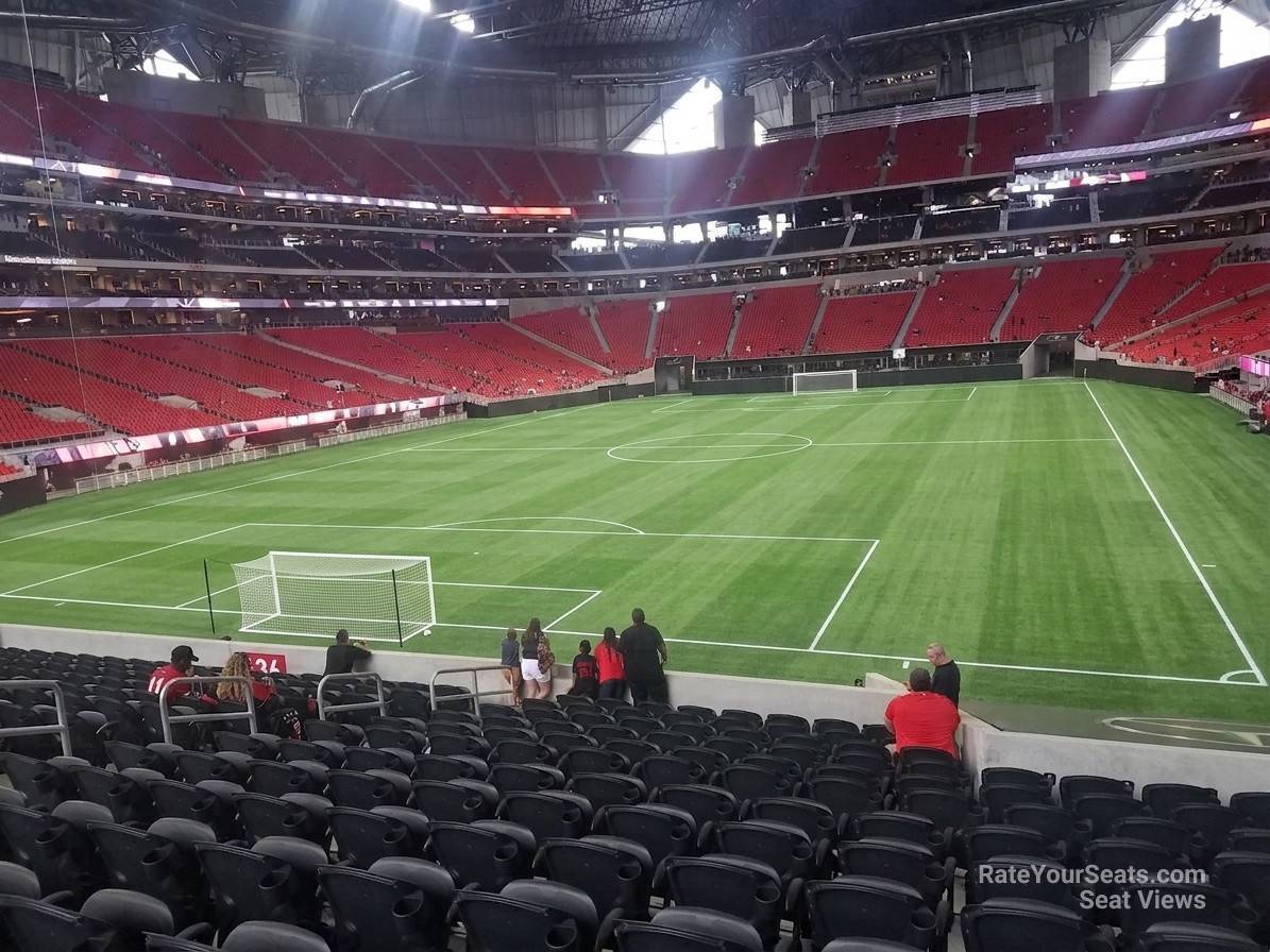 section 135, row 25 seat view  for soccer - mercedes-benz stadium