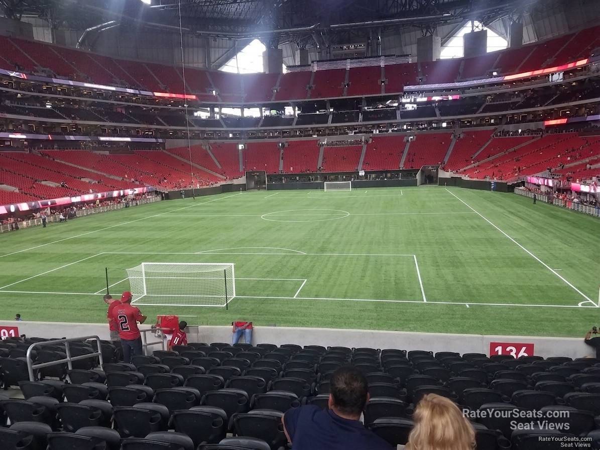 section 136, row 25 seat view  for soccer - mercedes-benz stadium