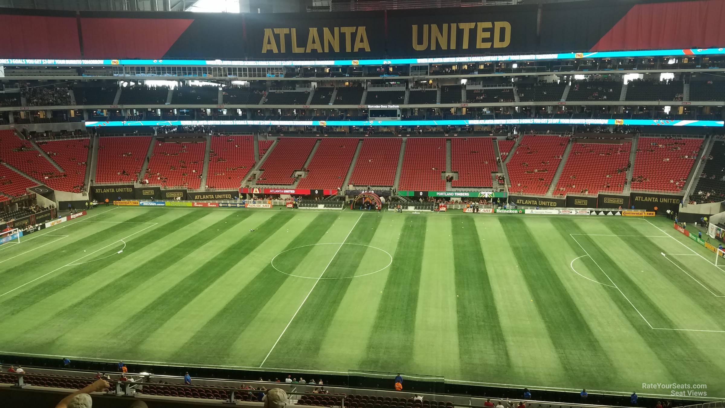 club 210, row 9 seat view  for soccer - mercedes-benz stadium