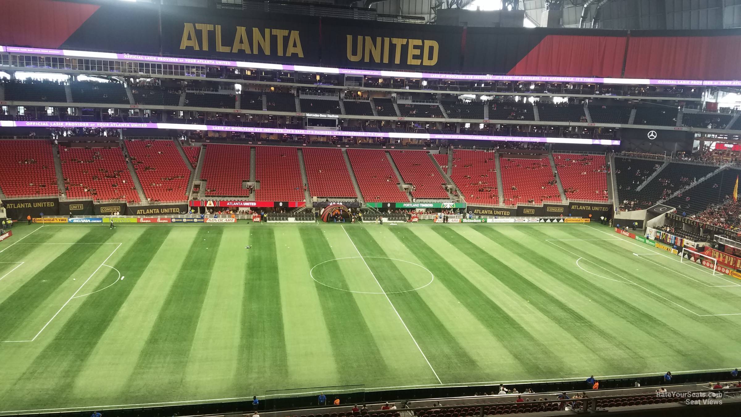 club 212, row 9 seat view  for soccer - mercedes-benz stadium
