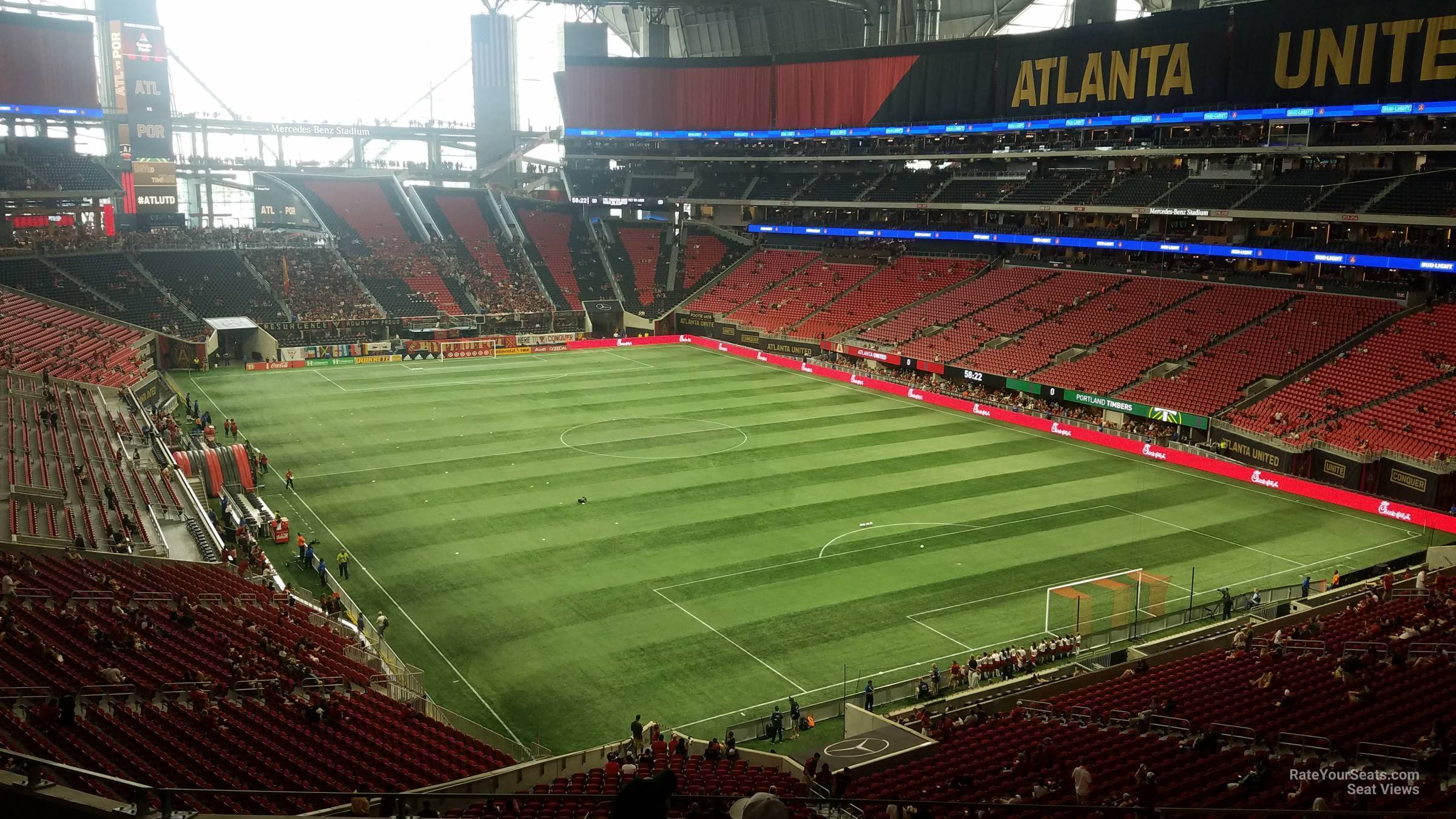 section 228, row 9 seat view  for soccer - mercedes-benz stadium
