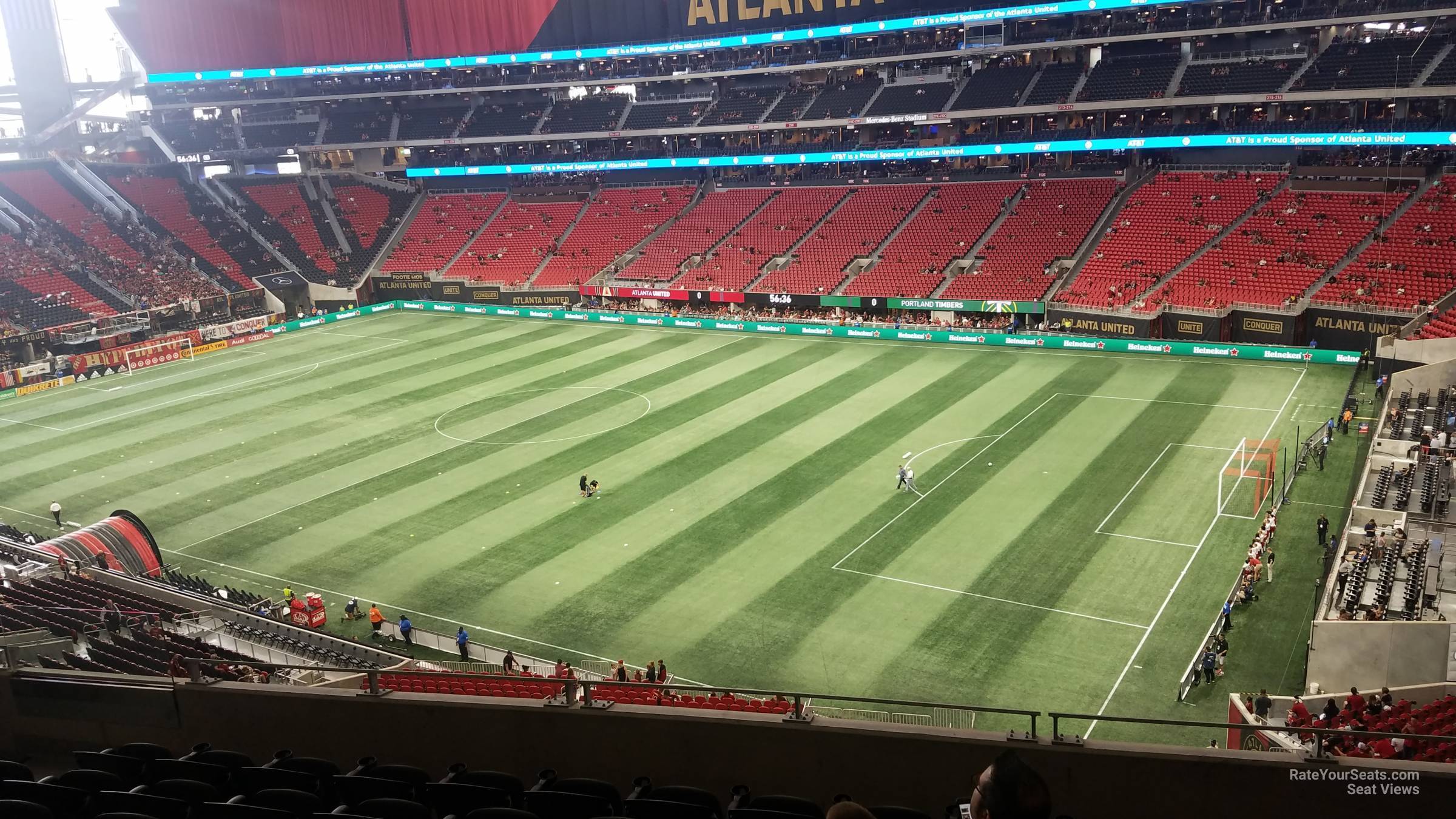 section 231, row 9 seat view  for soccer - mercedes-benz stadium