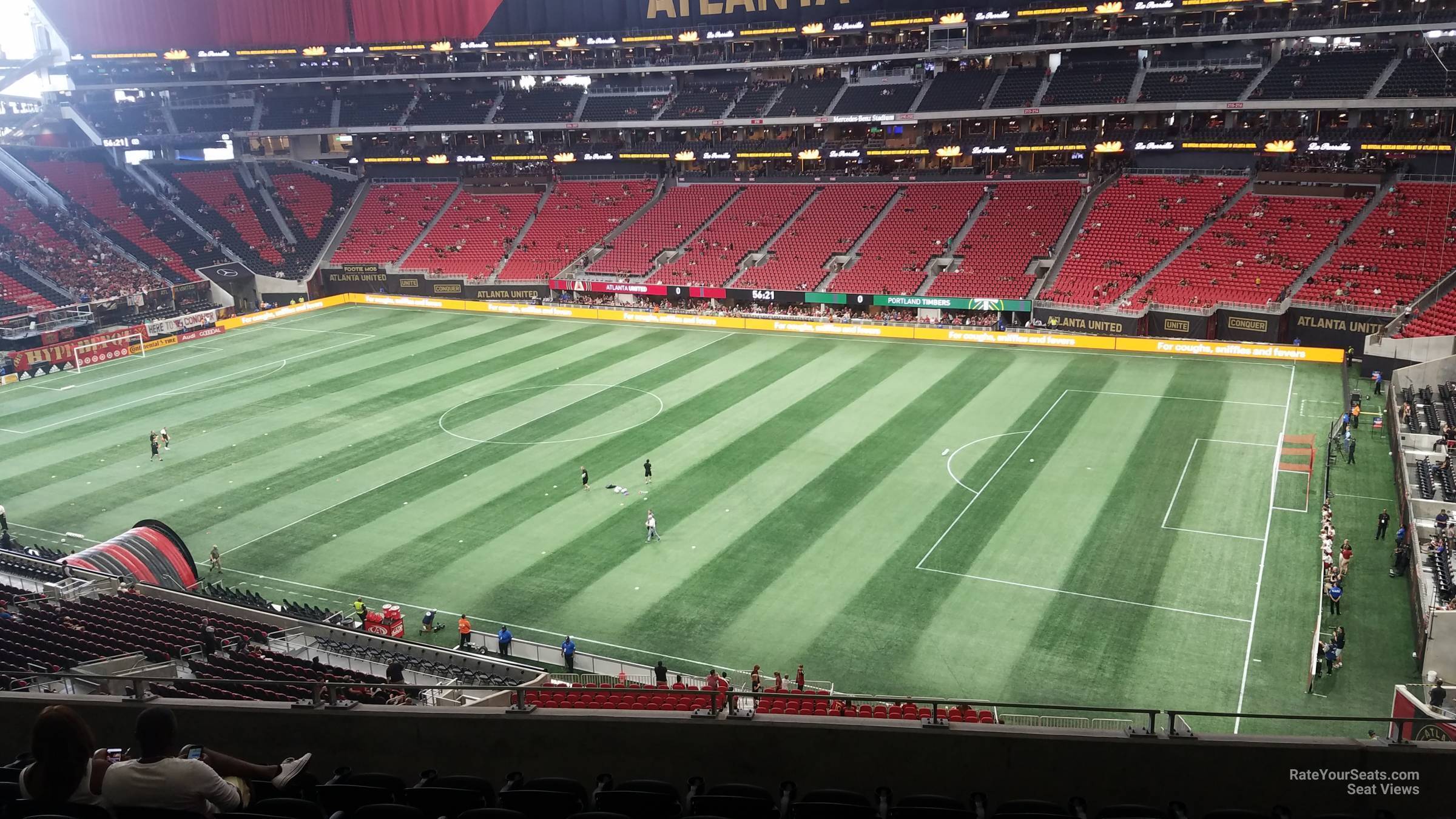 section 232, row 9 seat view  for soccer - mercedes-benz stadium