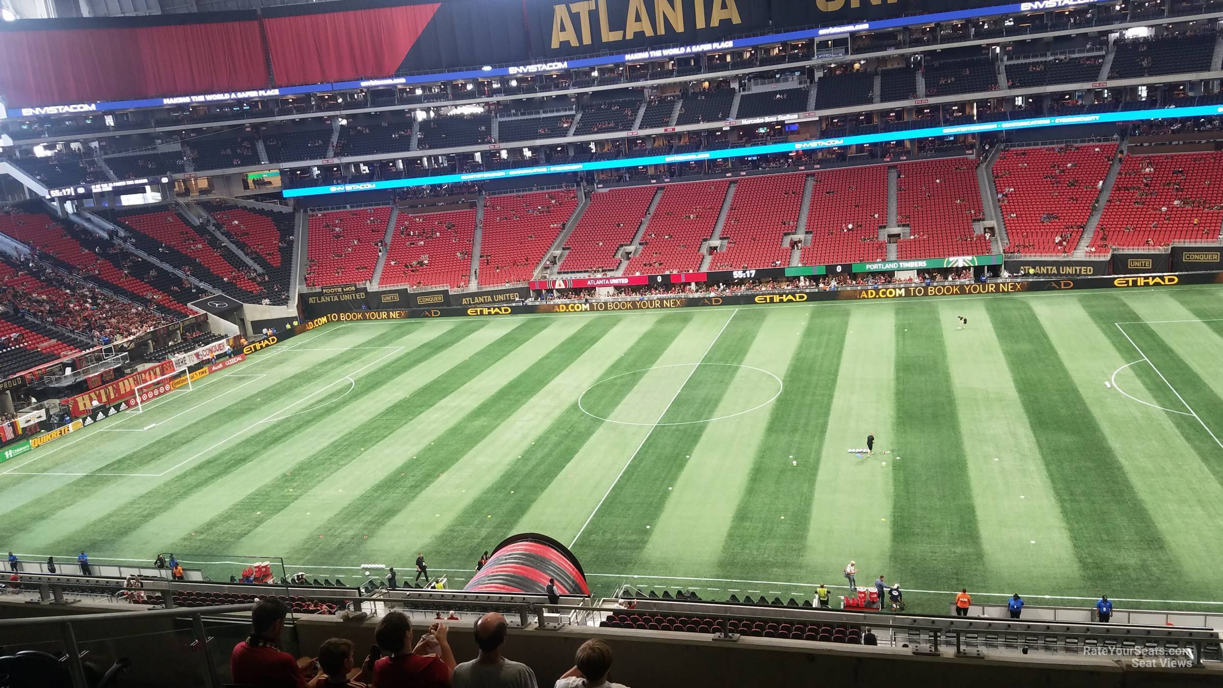 section 235, row 9 seat view  for soccer - mercedes-benz stadium