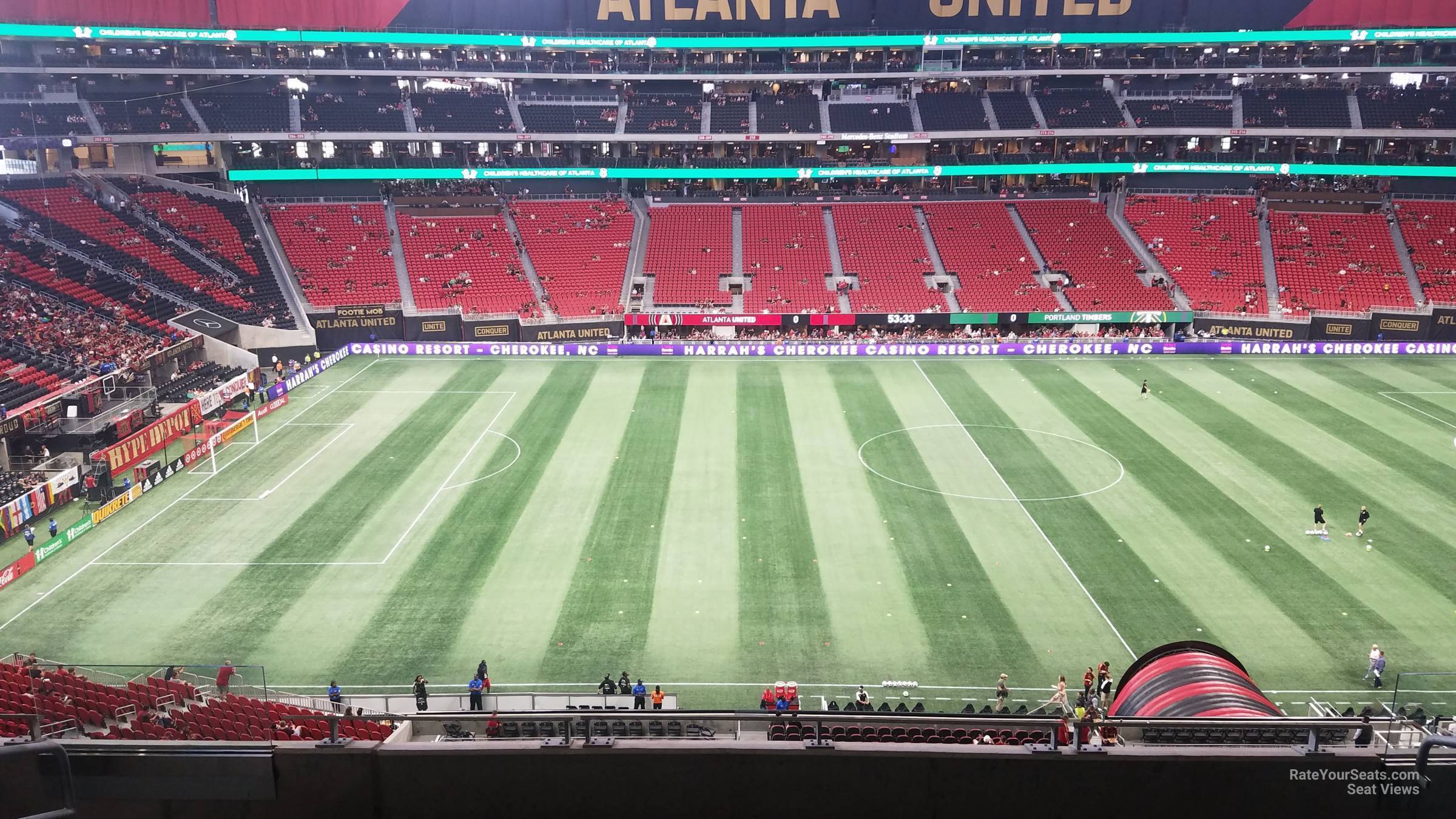 section 239, row 9 seat view  for soccer - mercedes-benz stadium