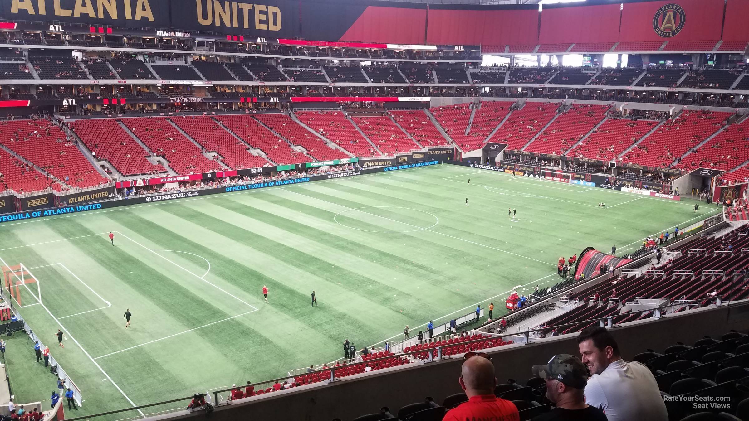 section 243, row 9 seat view  for soccer - mercedes-benz stadium