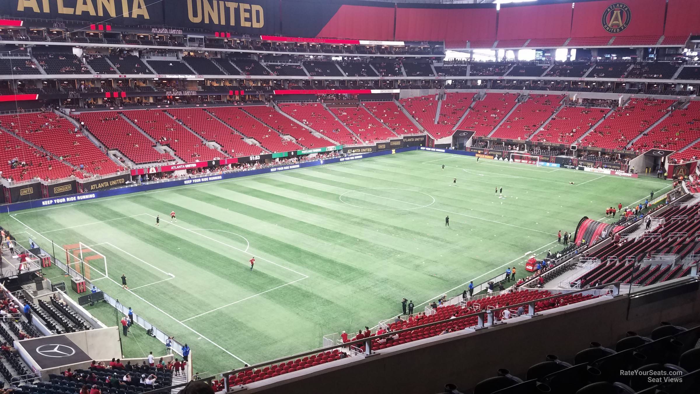 section 244, row 9 seat view  for soccer - mercedes-benz stadium