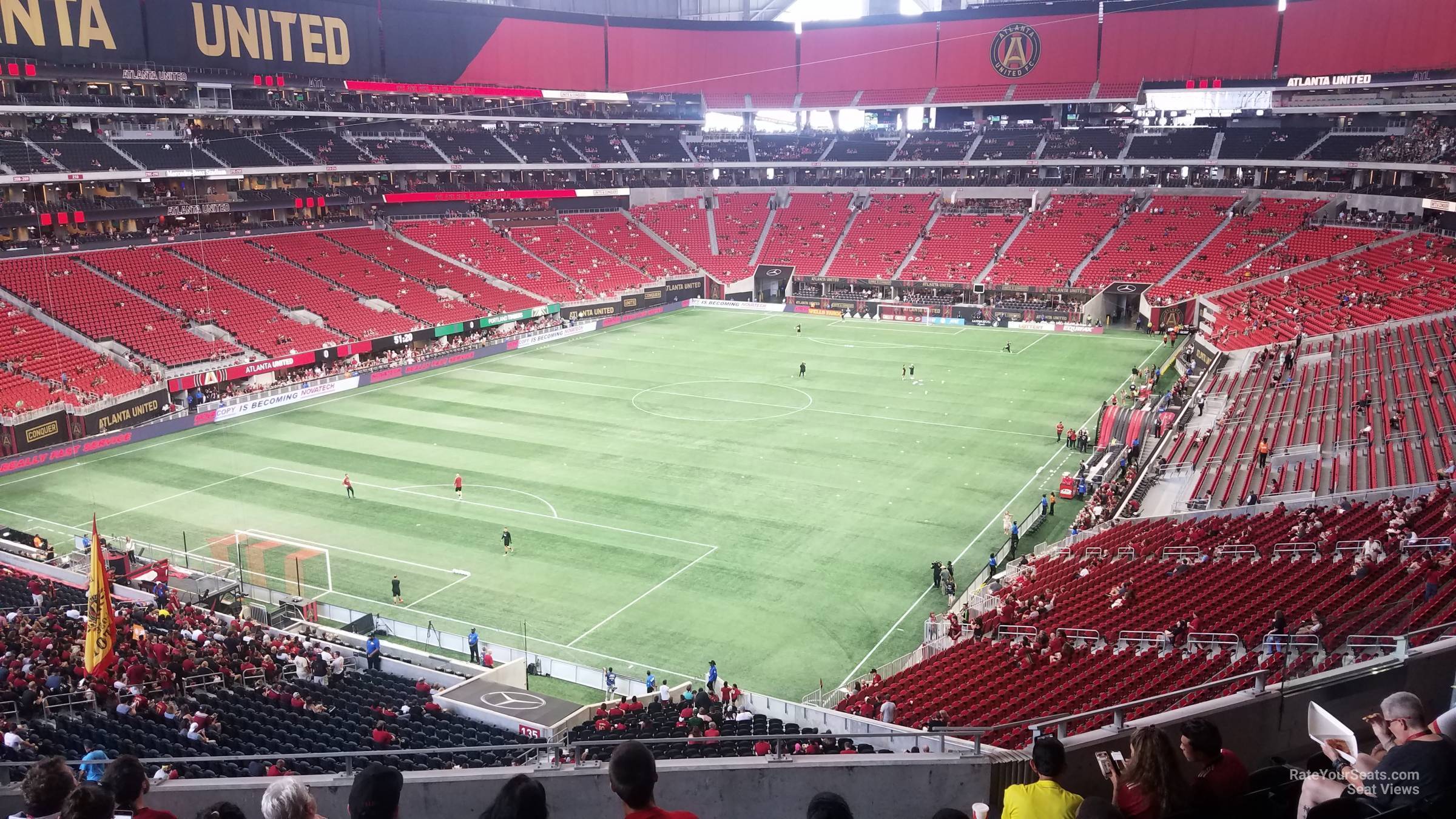 section 246, row 9 seat view  for soccer - mercedes-benz stadium