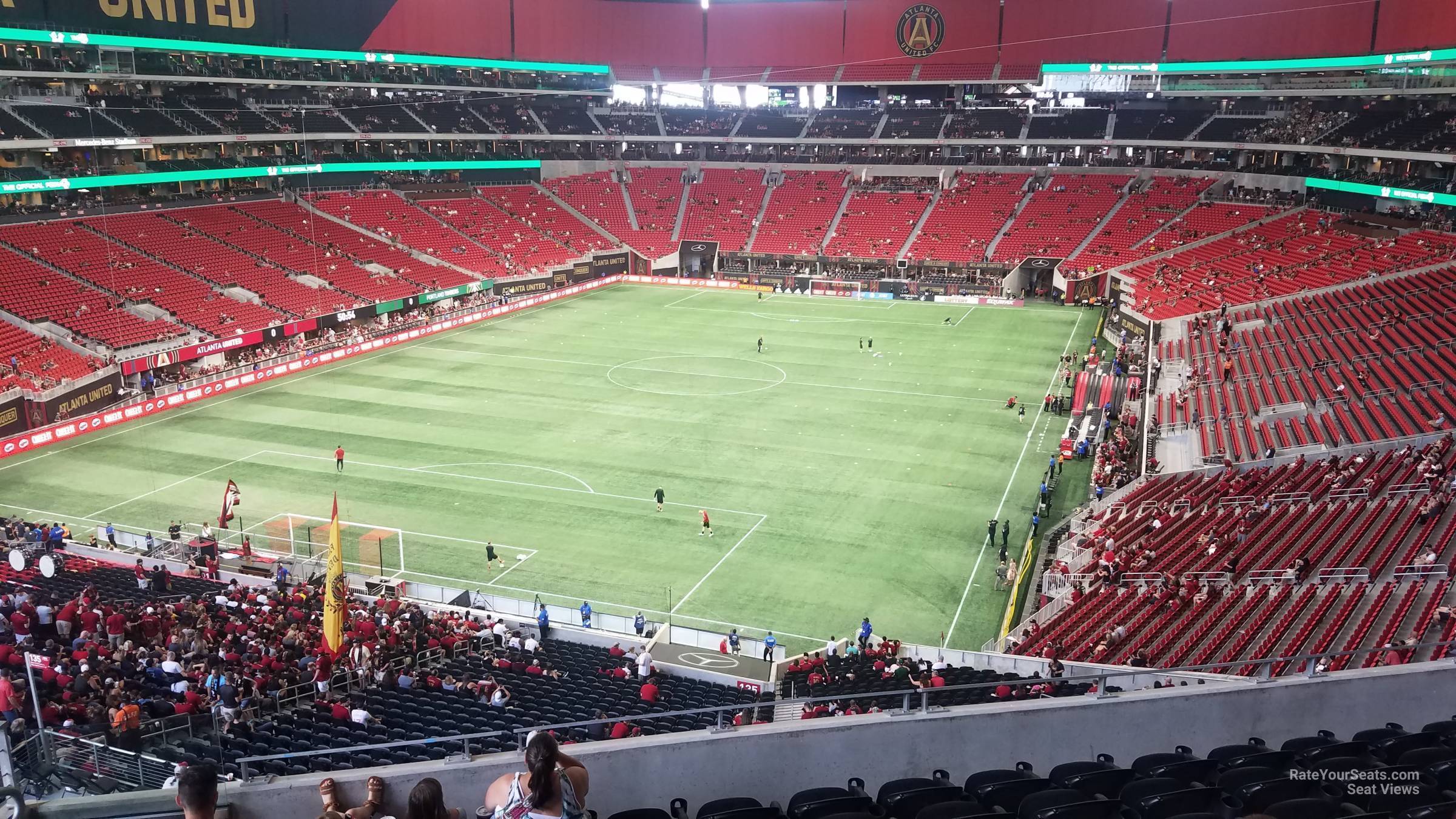 section 247, row 9 seat view  for soccer - mercedes-benz stadium