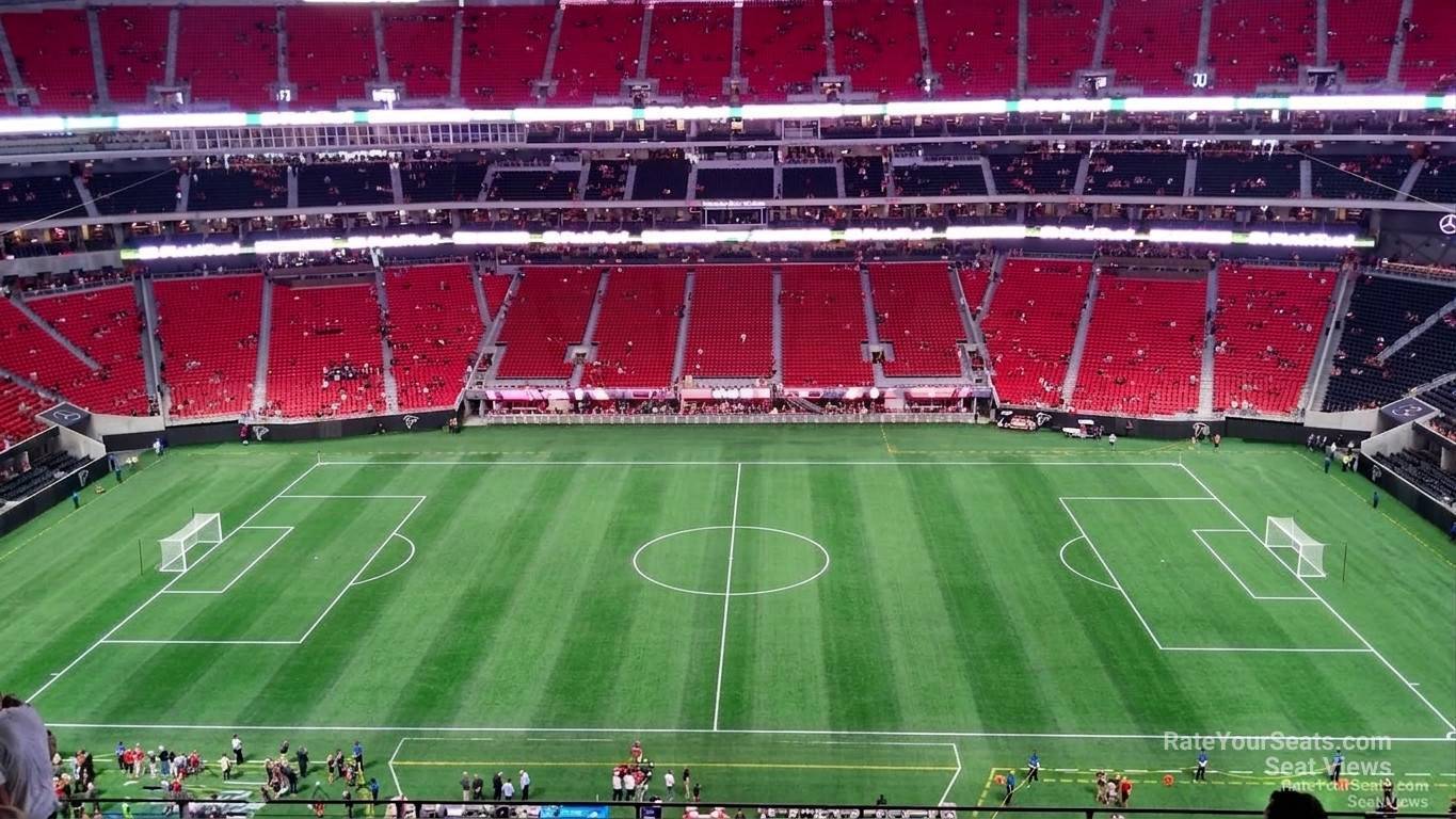 section 311, row 7 seat view  for soccer - mercedes-benz stadium