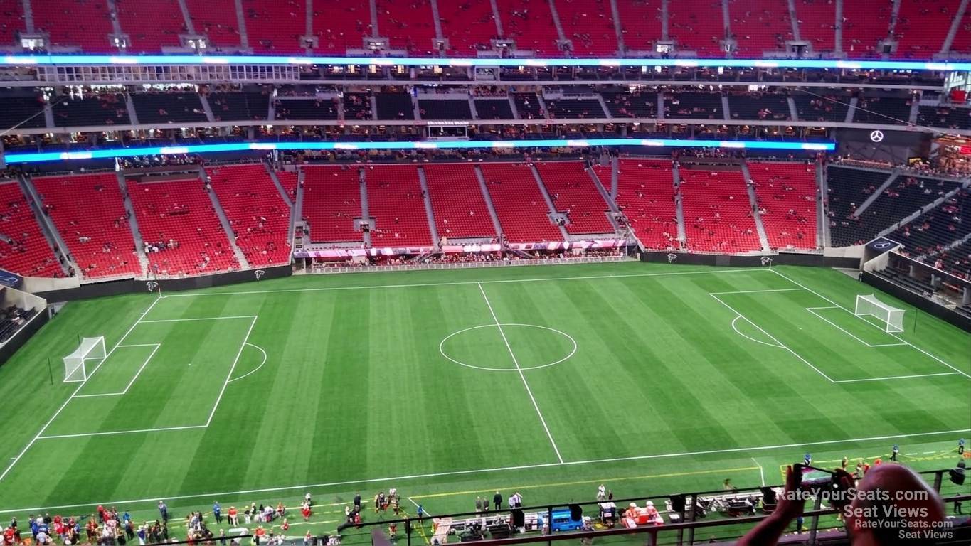 section 313, row 7 seat view  for soccer - mercedes-benz stadium